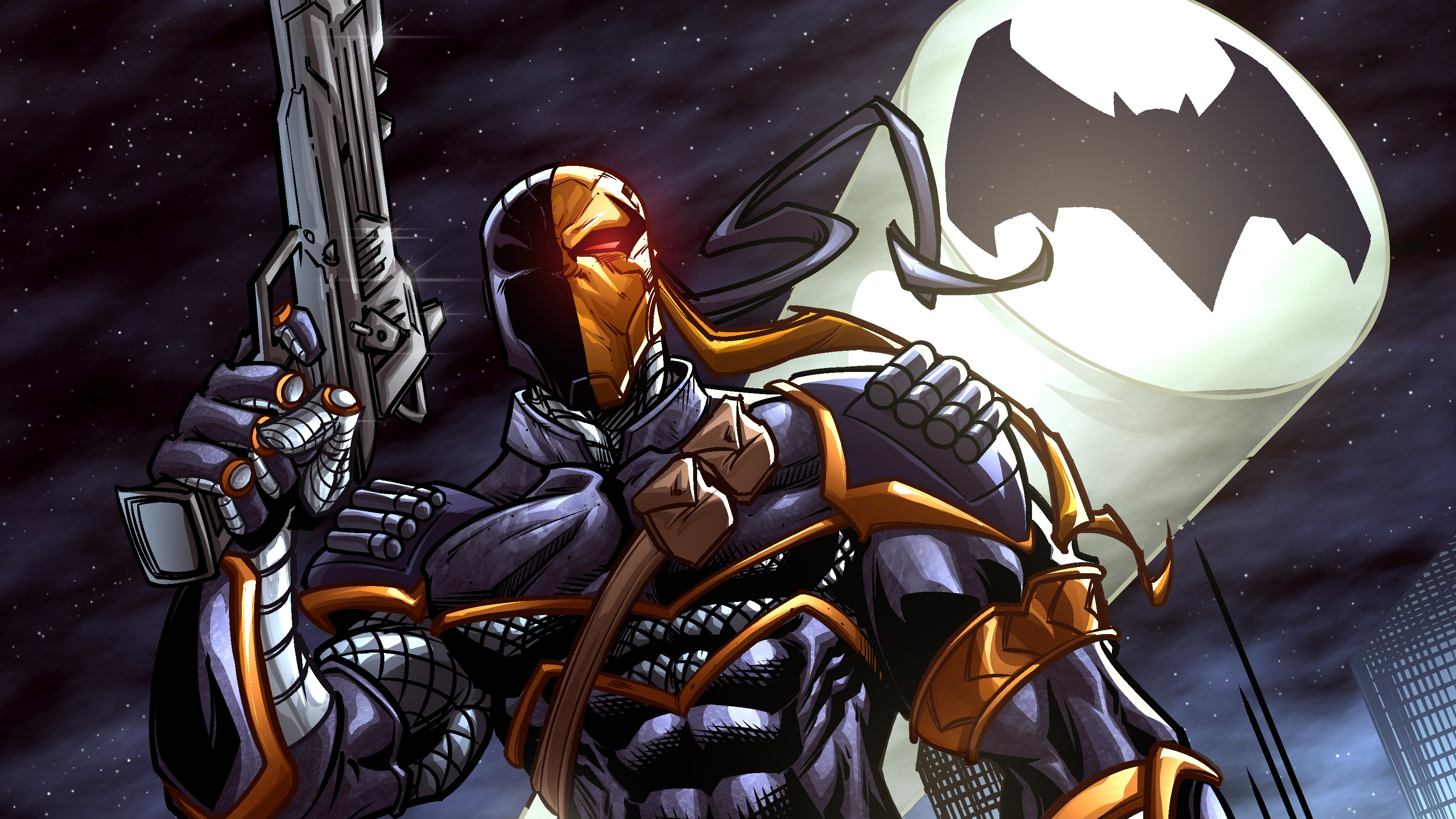 Deathstroke, Comic art, 4K Laptop, Full HD 1080p, 3300x1860 HD Desktop