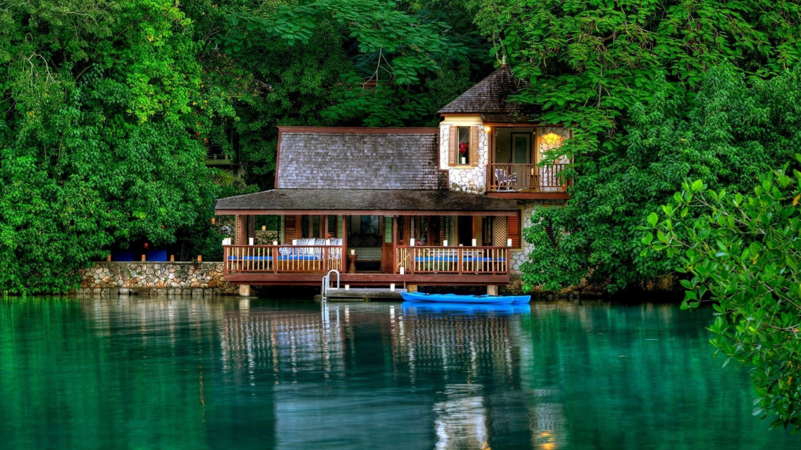 Lake House, House Wallpaper, 2560x1440 HD Desktop