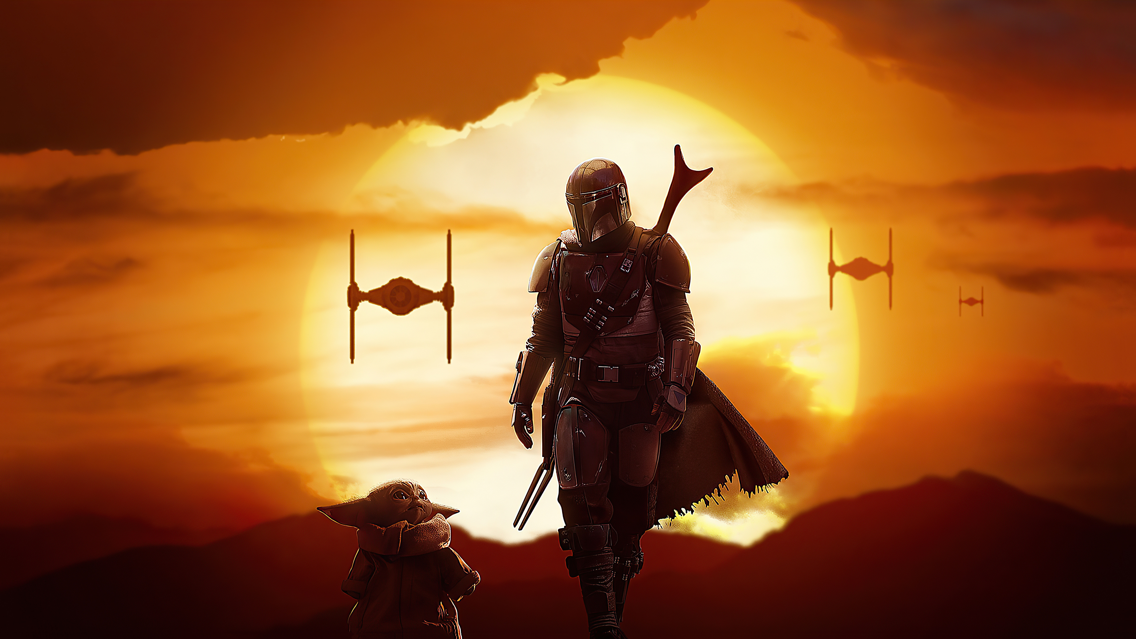The Mandalorian, Baby Yoda, Star Wars wallpapers, Popular backgrounds, 3840x2160 4K Desktop