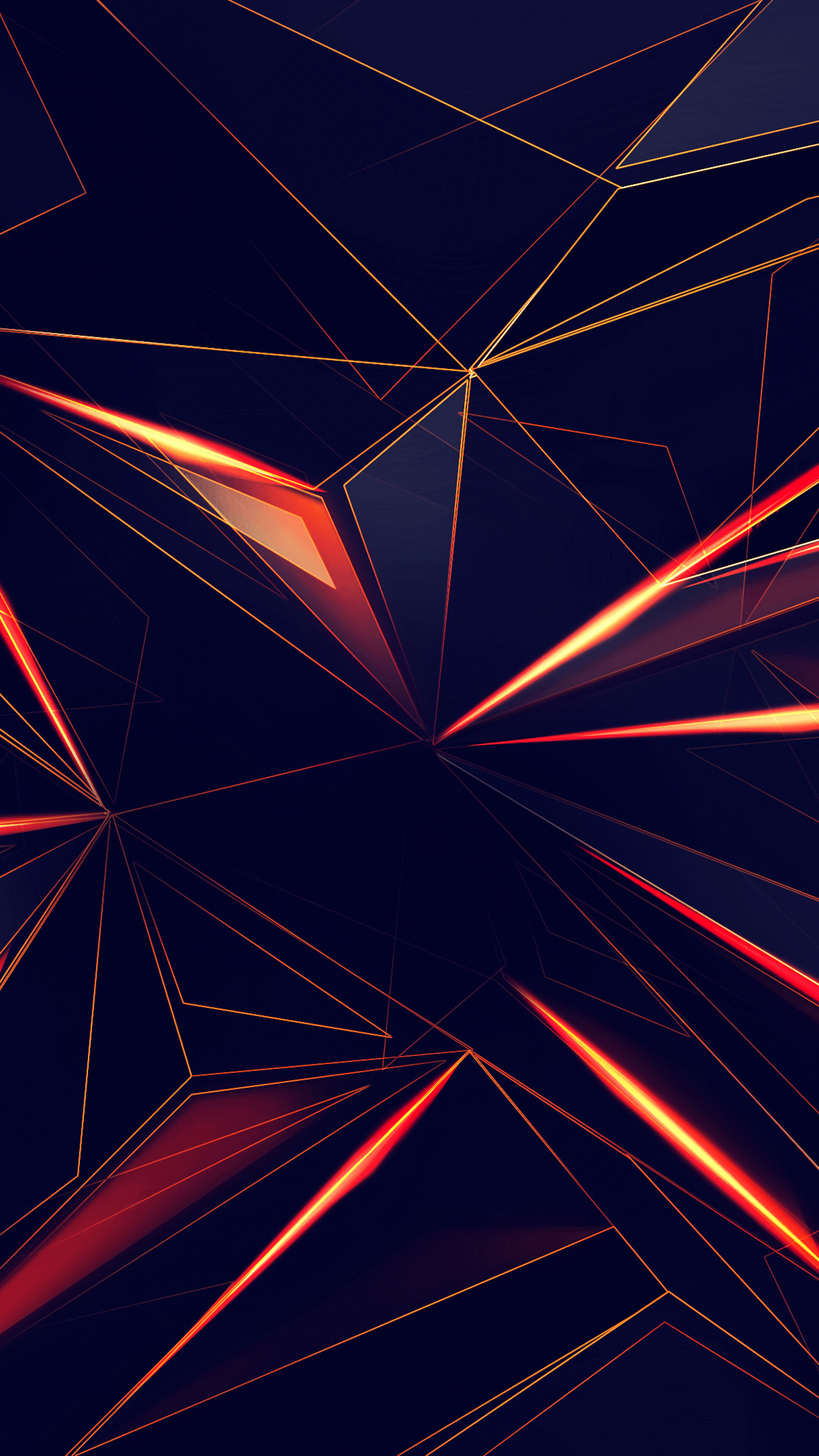 3D shapes, Abstract lines, Futuristic aesthetic, Dynamic composition, 2160x3840 4K Phone