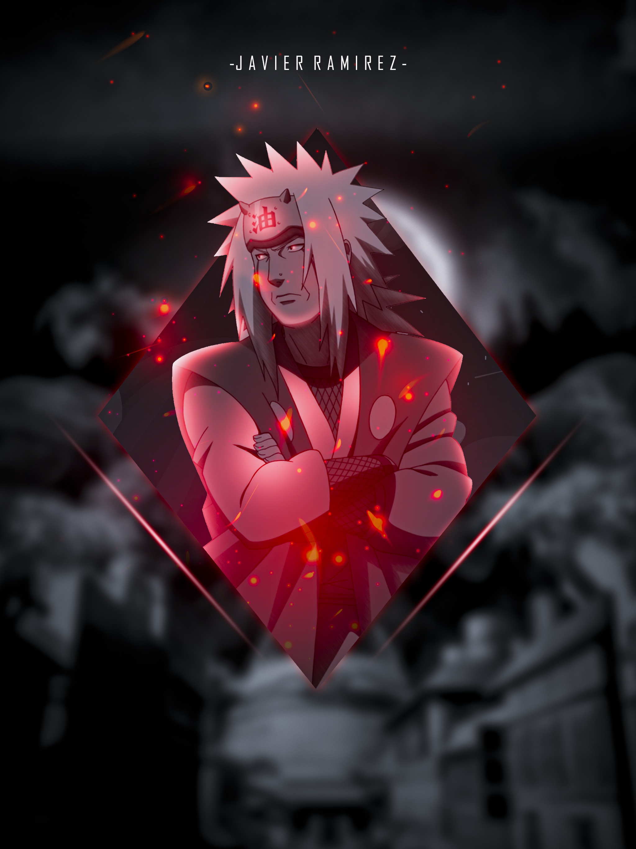 Jiraiya (Anime), Artistic portrayal, Master spy, Creative tribute, 2050x2740 HD Phone