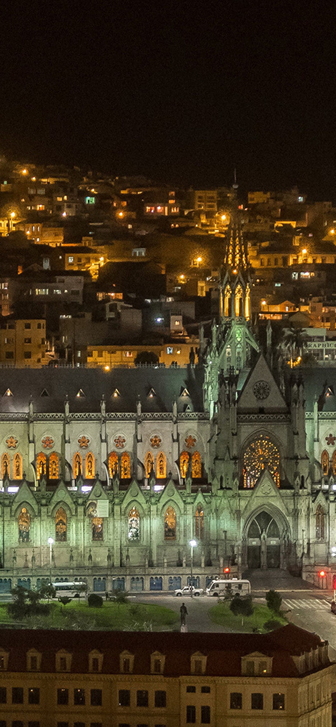 Quito travels, Download cathedral Quito, Ecuador, Travels, 1170x2540 HD Phone