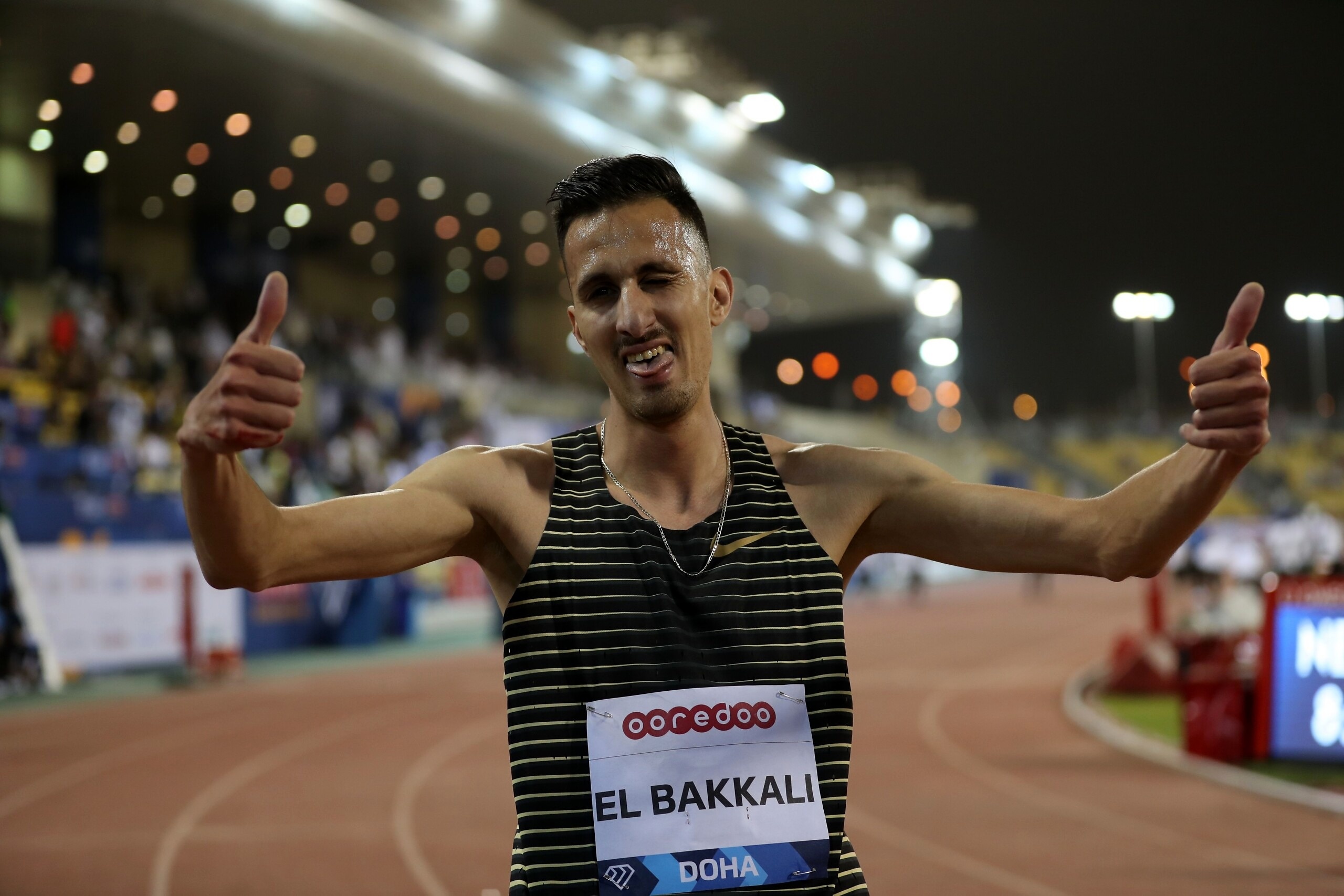 Soufiane El Bakkali, Ooredoo Doha Meeting, Wanda Diamond League, AthleticsAfrica, 2560x1710 HD Desktop