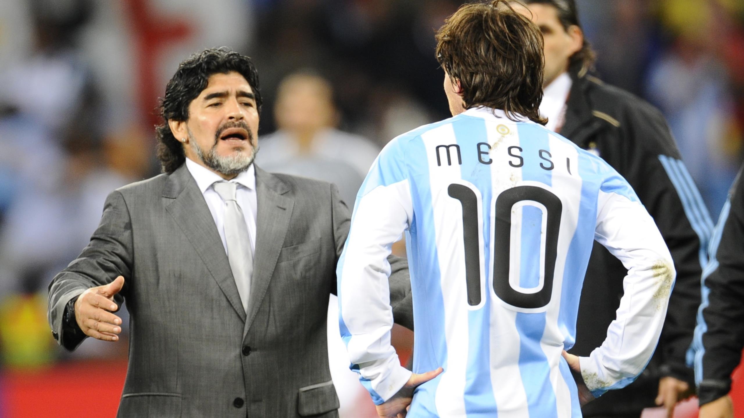 Lionel Messi, Diego Maradona Wallpaper, 2560x1440 HD Desktop