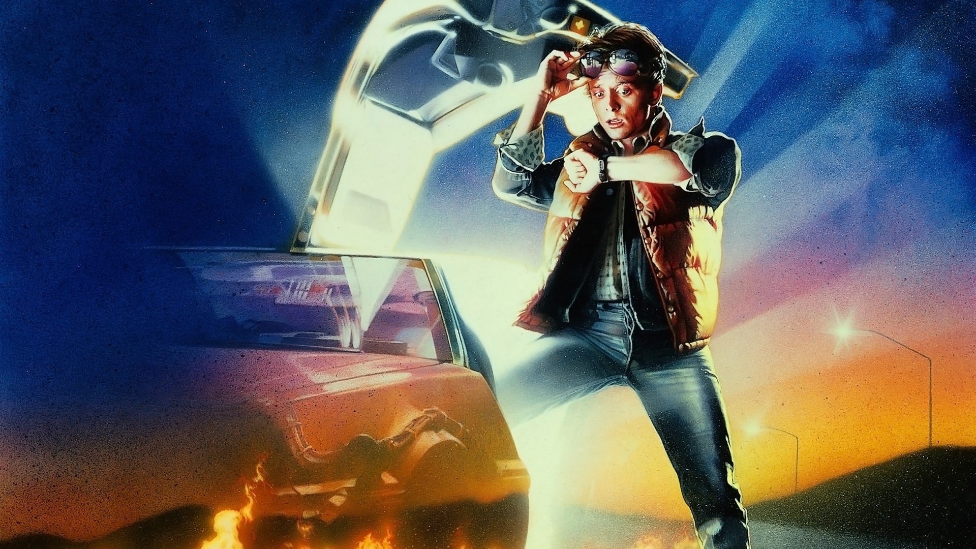 Back to the Future wallpaper, High resolution, Eye-catching design, Time travel, 1920x1080 Full HD Desktop