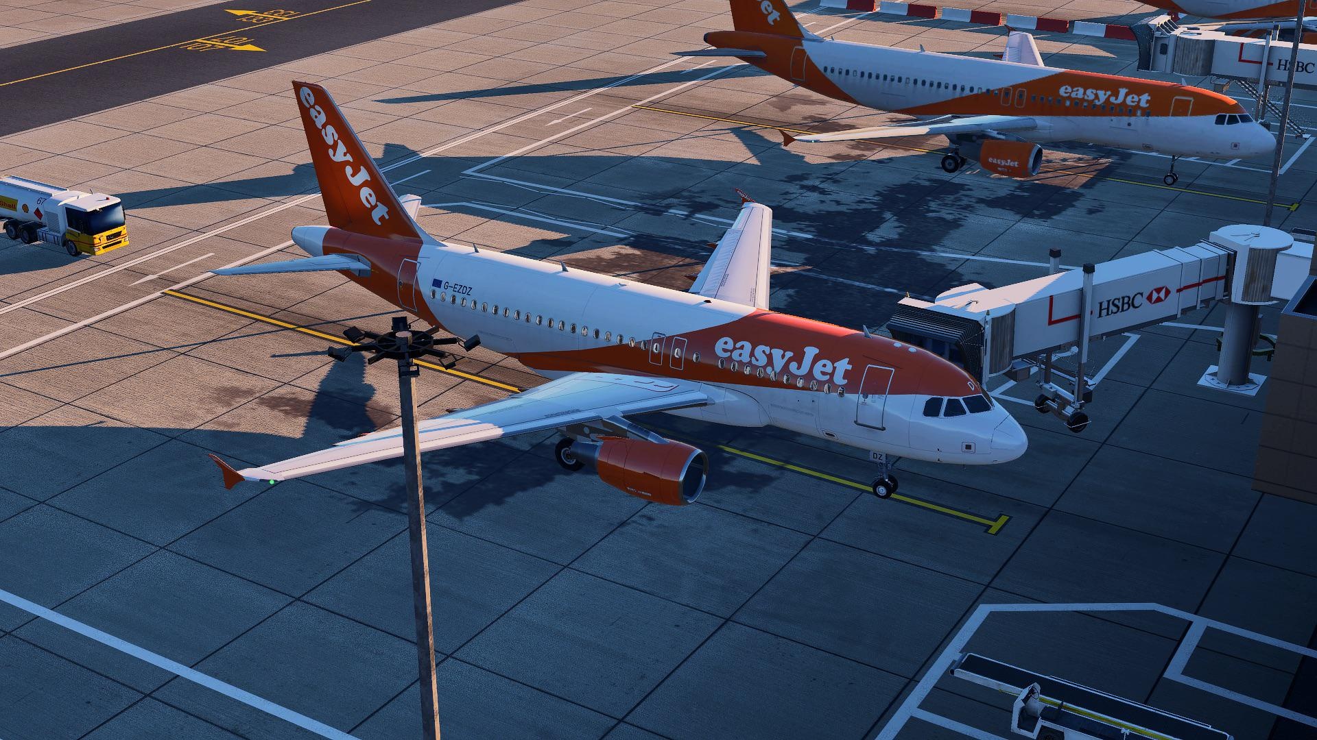 EasyJet Switzerland, X-Plane simulator, Realistic visuals, RFlightSim, 1920x1080 Full HD Desktop