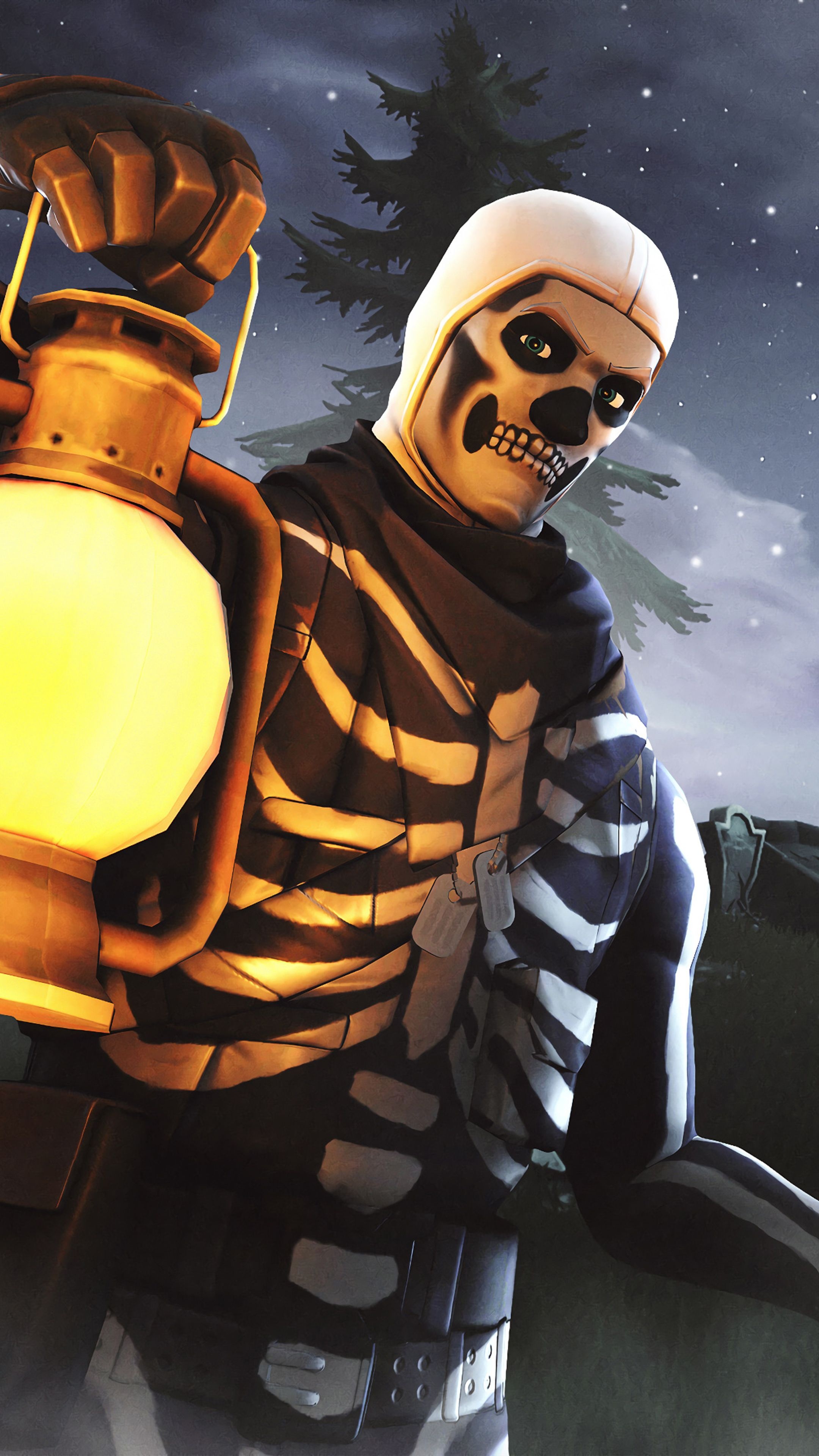 Epic Games, Gaming industry, Girl Fortnite skulls trooper, Striking images, 2160x3840 4K Phone