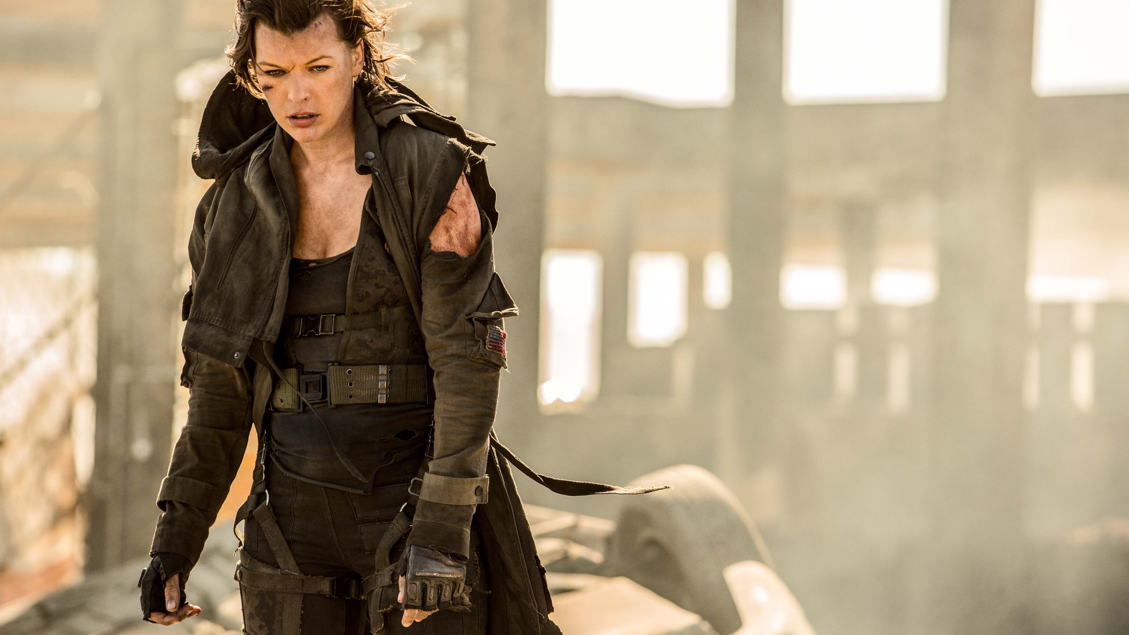 Milla Jovovich, Resident Evil: The Final Chapter, Guns, 3840x2160 4K Desktop