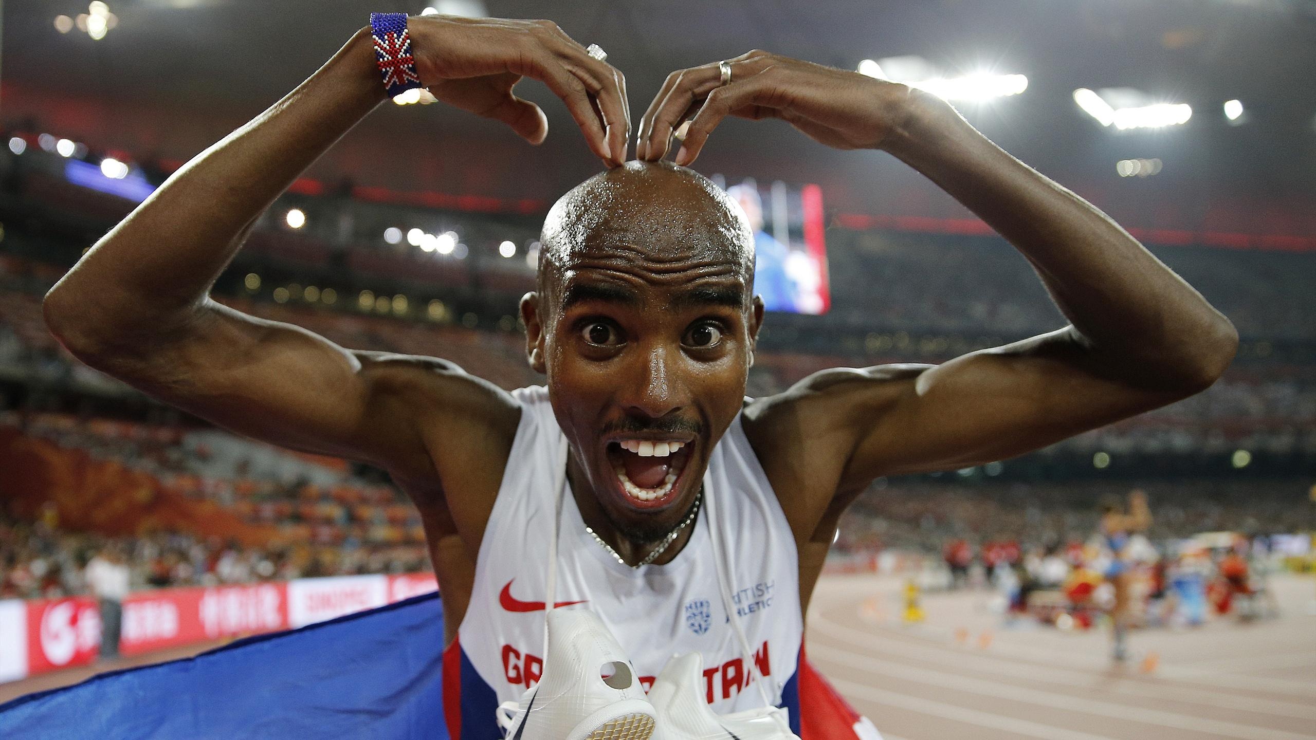 Beijing 2015, Mo Farah Wallpaper, 2560x1440 HD Desktop