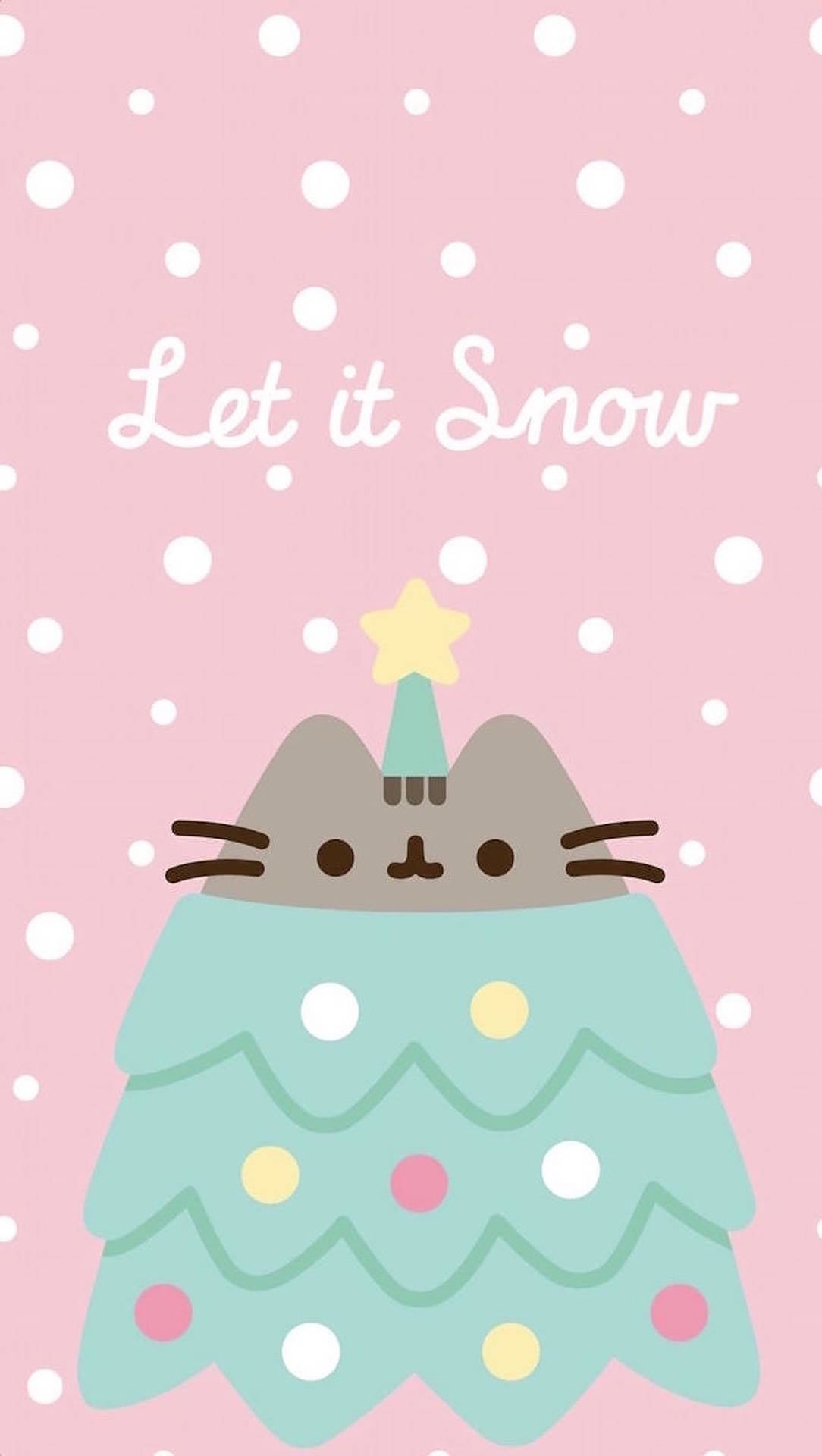 Pusheen, Cute Christmas Wallpaper, 1090x1920 HD Phone