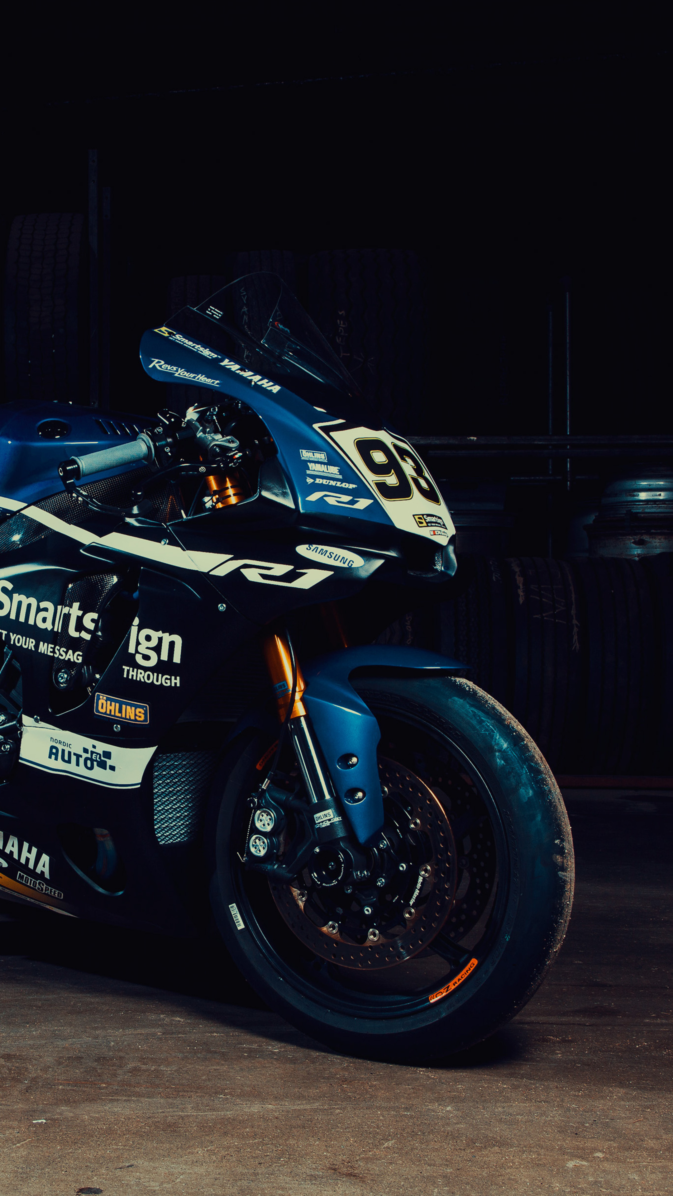 Yamaha YZF-R1, Fredrik Ericsson's bike, Sony Xperia wallpapers, High-resolution images, 2160x3840 4K Phone