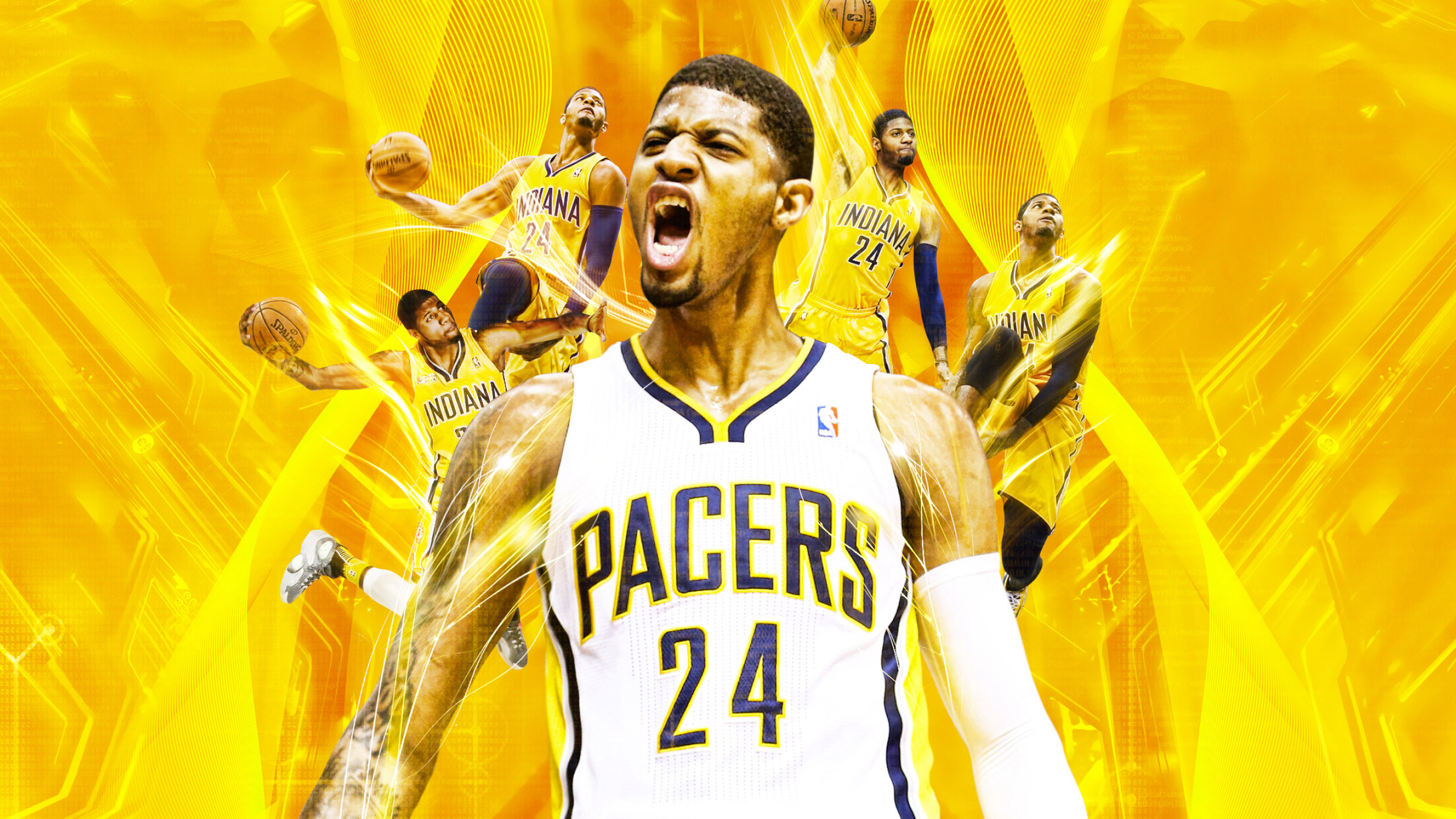 Paul George, Indiana Pacers, 2560x1440 wallpaper, basketball, 2560x1440 HD Desktop