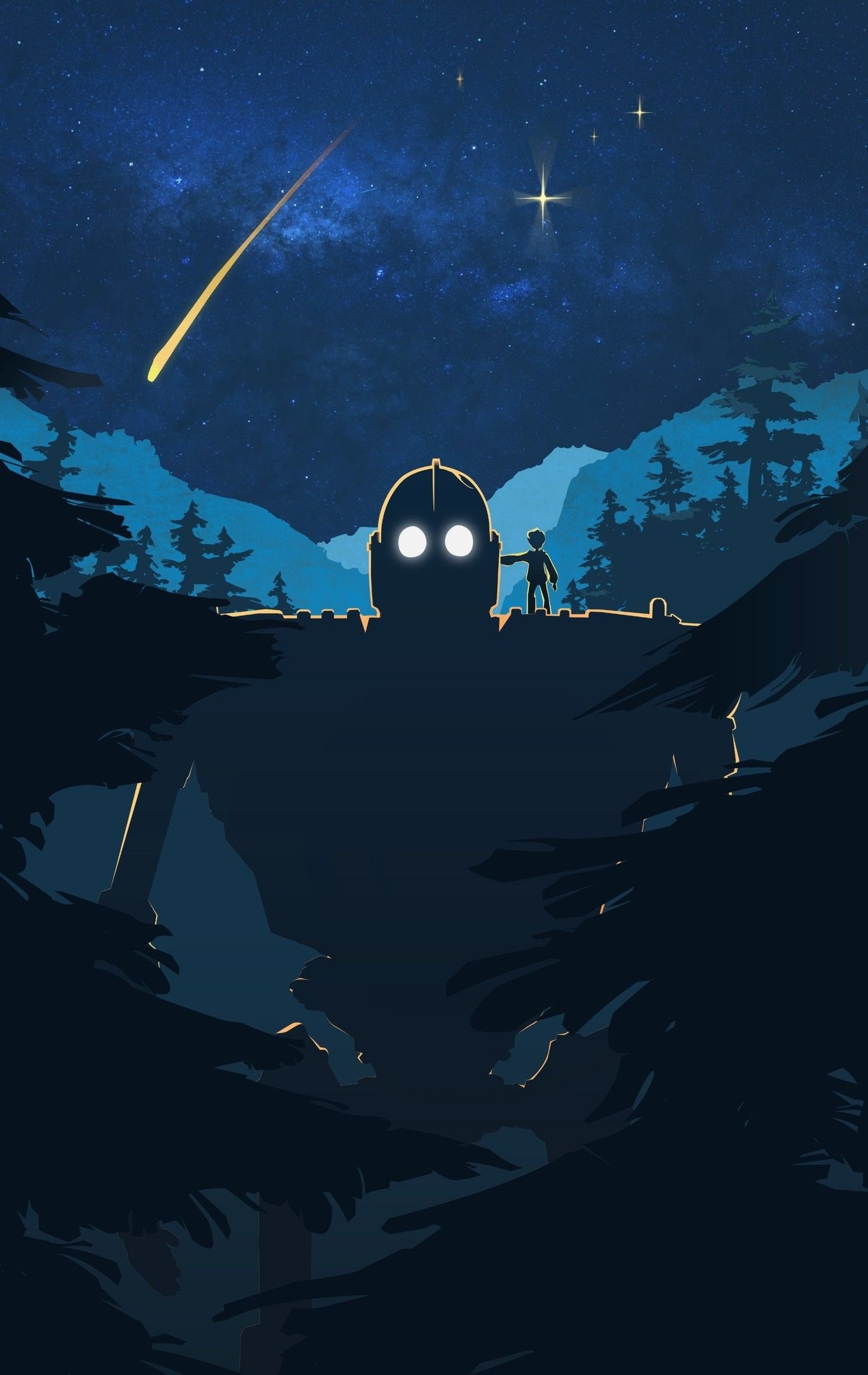 Iron Giant, Robot concept art, Giant poster, 1370x2160 HD Phone