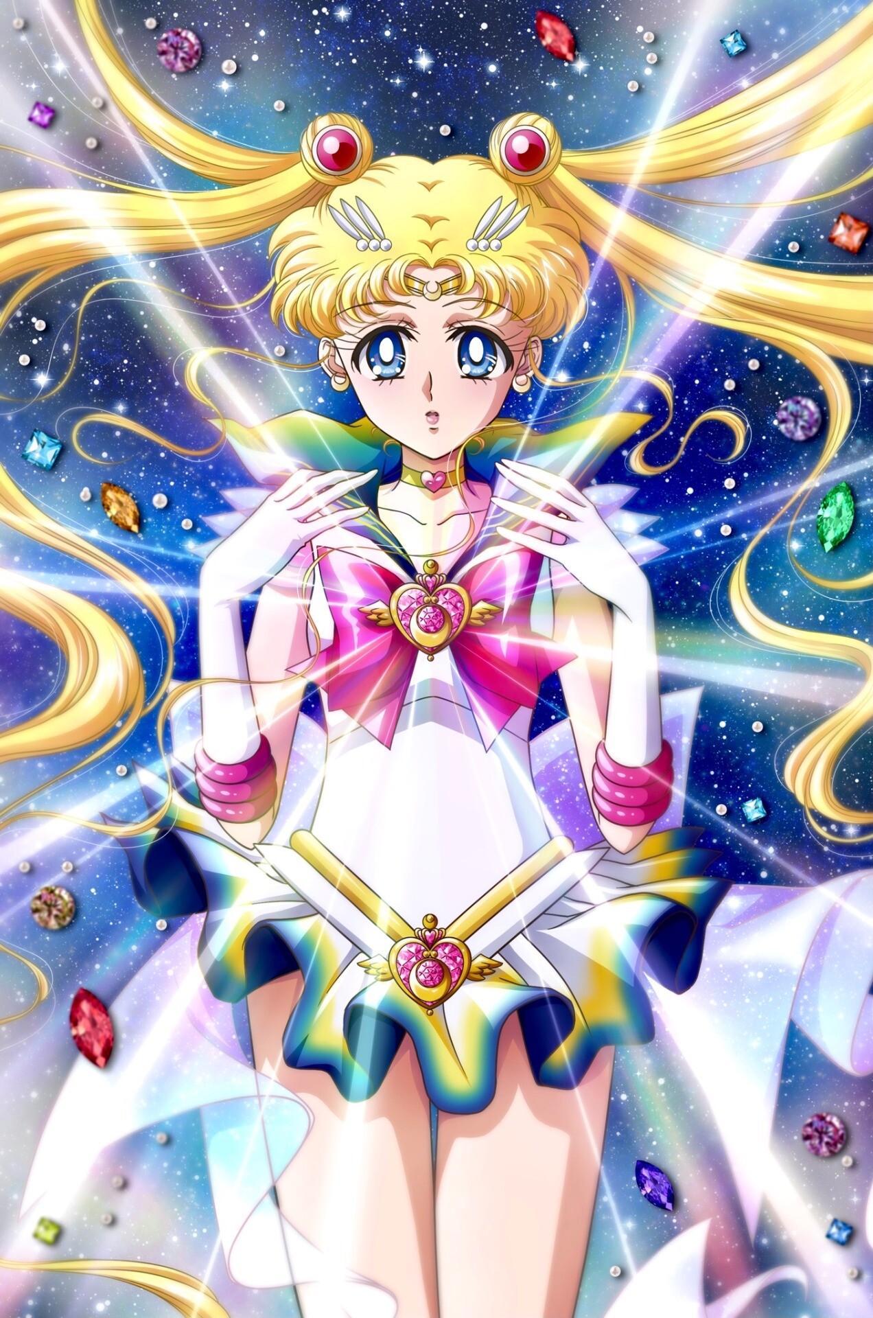 Sailor Moon Eternal, Cosmic battles, Heartfelt emotions, Heroic sacrifices, 1280x1920 HD Phone