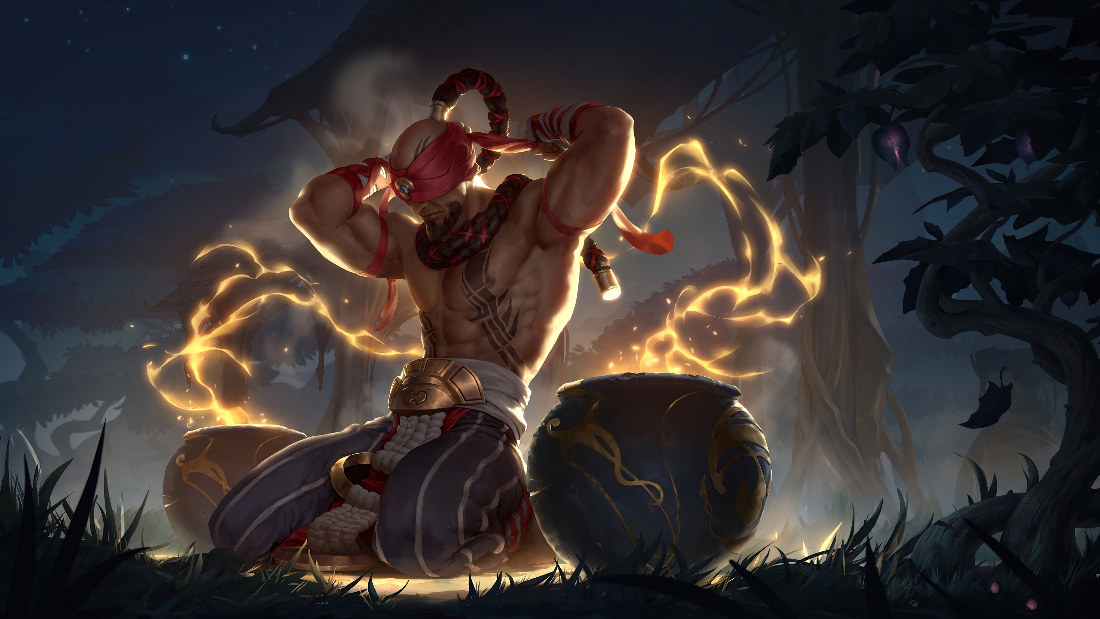 Lee Sin (LoL), Legends of Runeterra, Artwork, Wallpx, 3840x2160 4K Desktop