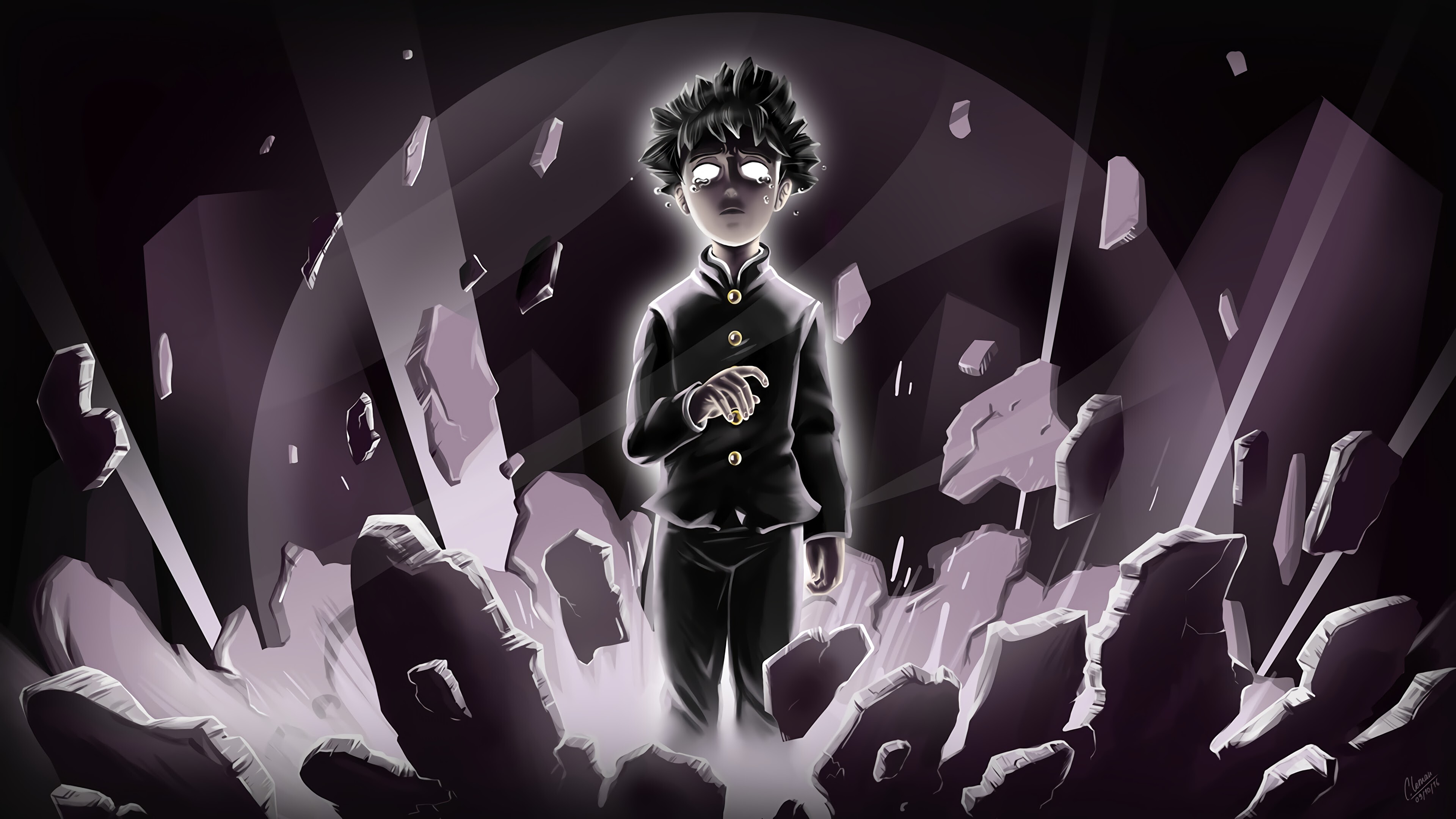 Mob Psycho 100, Shigeo Kageyama, Rage, 4K wallpaper, 3840x2160 4K Desktop