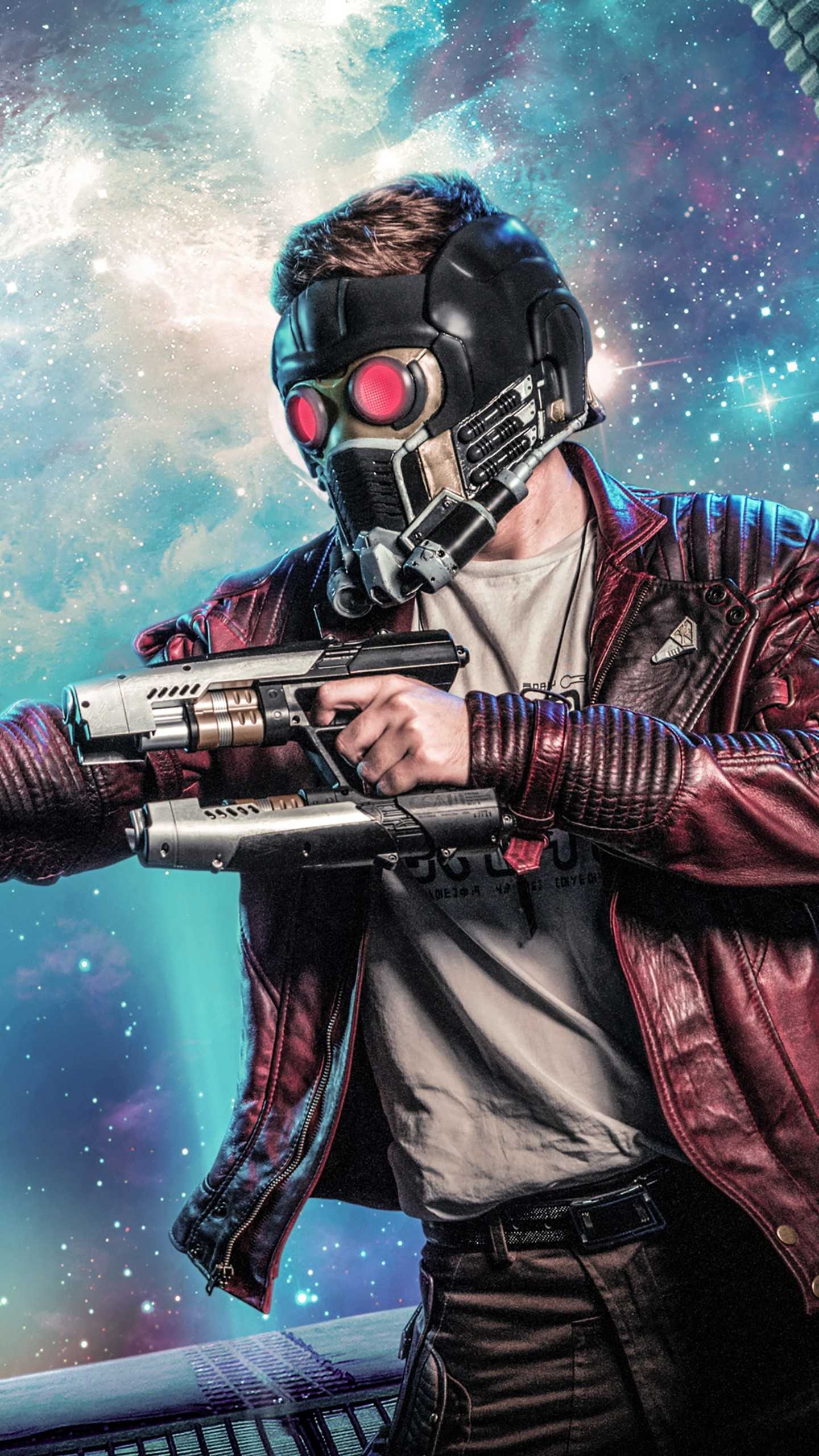 Star Lord, Captivating wallpaper, Superheroic essence, Cosmic vibes, 1440x2560 HD Phone