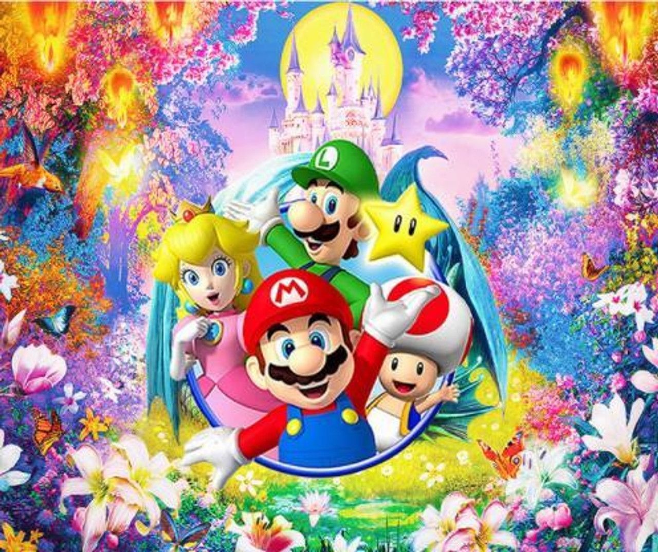 5D Diamond Painting Mario Brothers 1280x1080