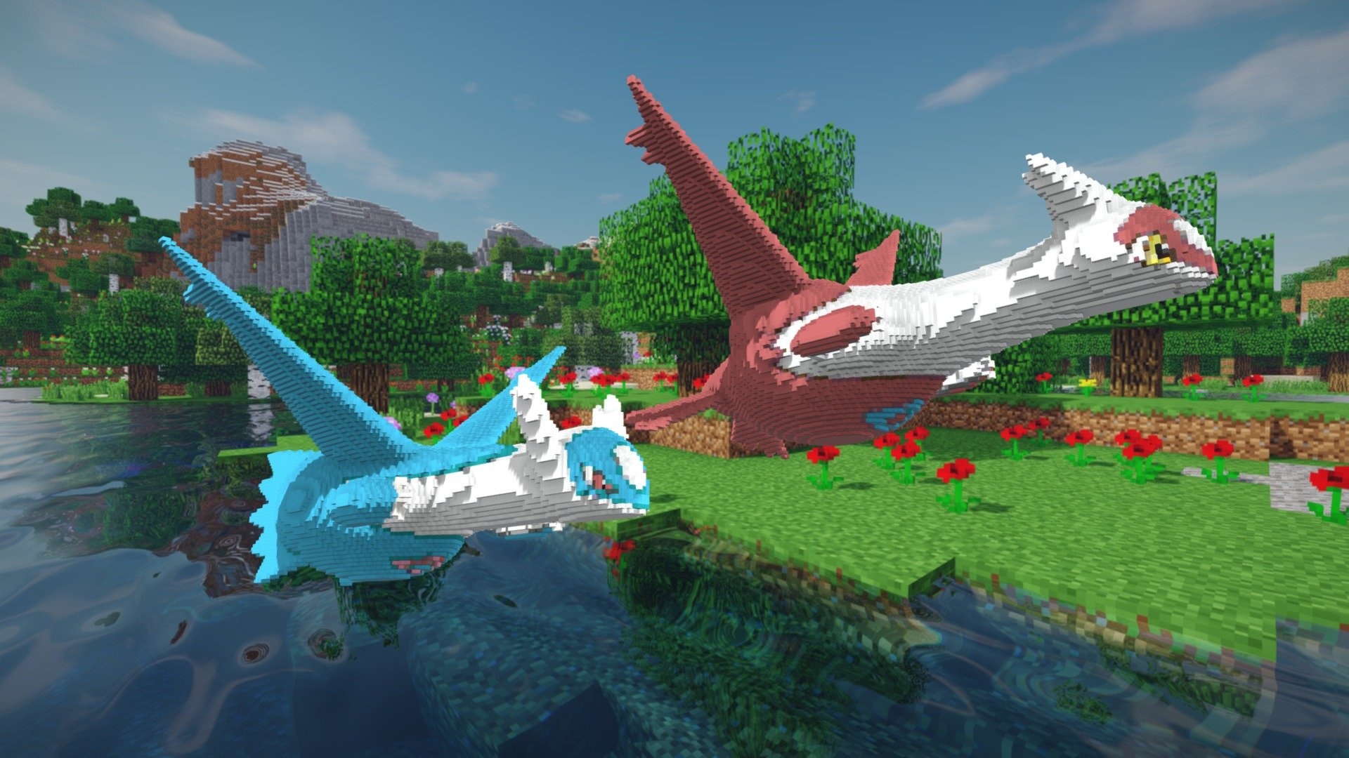 Latias anime, Minecraft Latios, 3D model, Inostupid, 1920x1080 Full HD Desktop