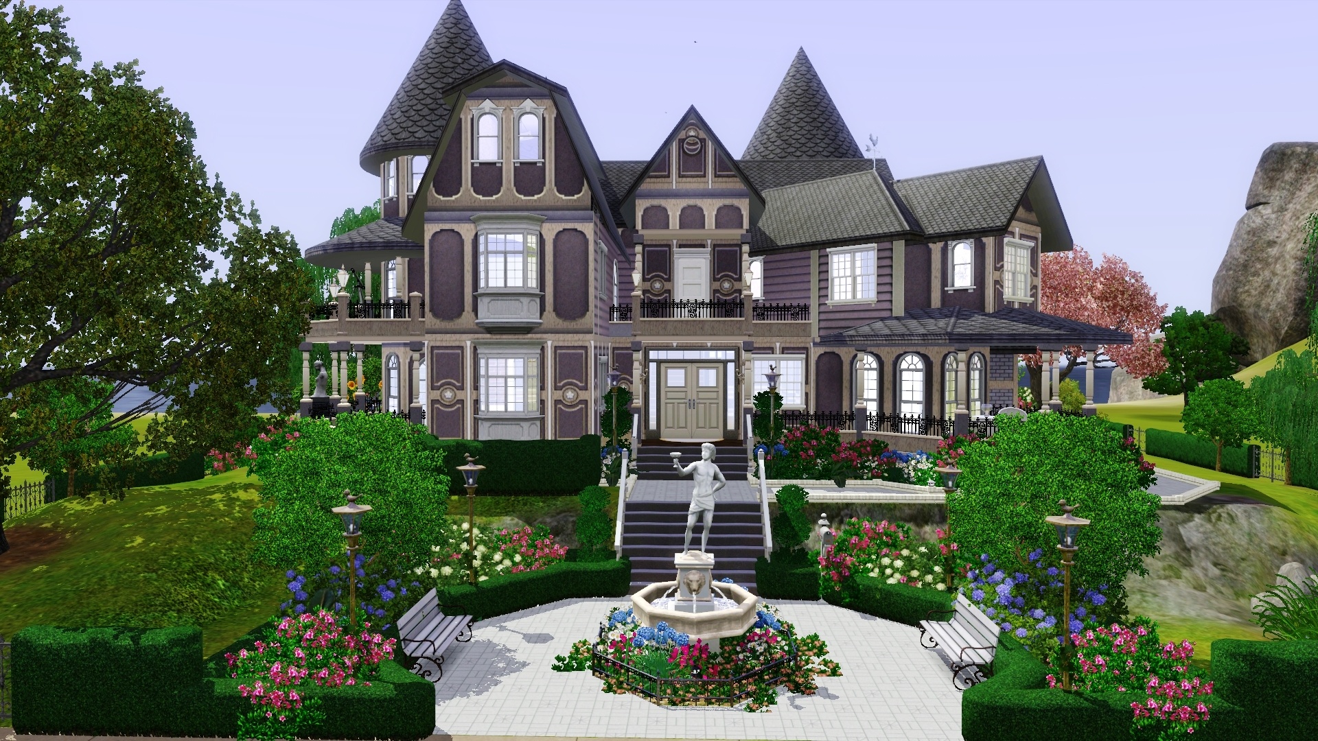 Mansion, 3D Graphics, Landscape Design, 1920x1080 Full HD Desktop