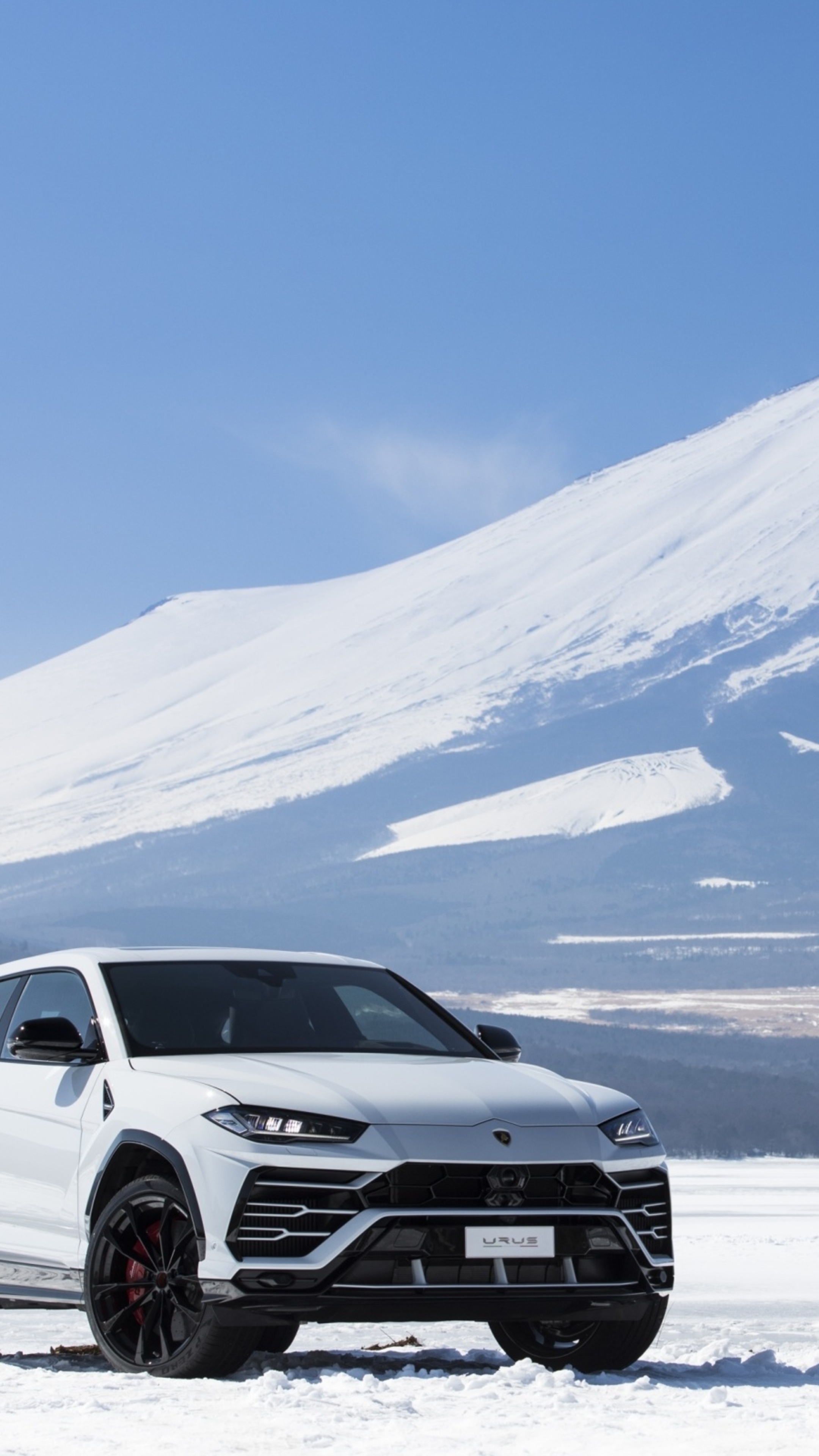 Lamborghini Urus, Mountains Sony Xperia, HD 4K images, 2160x3840 4K Phone