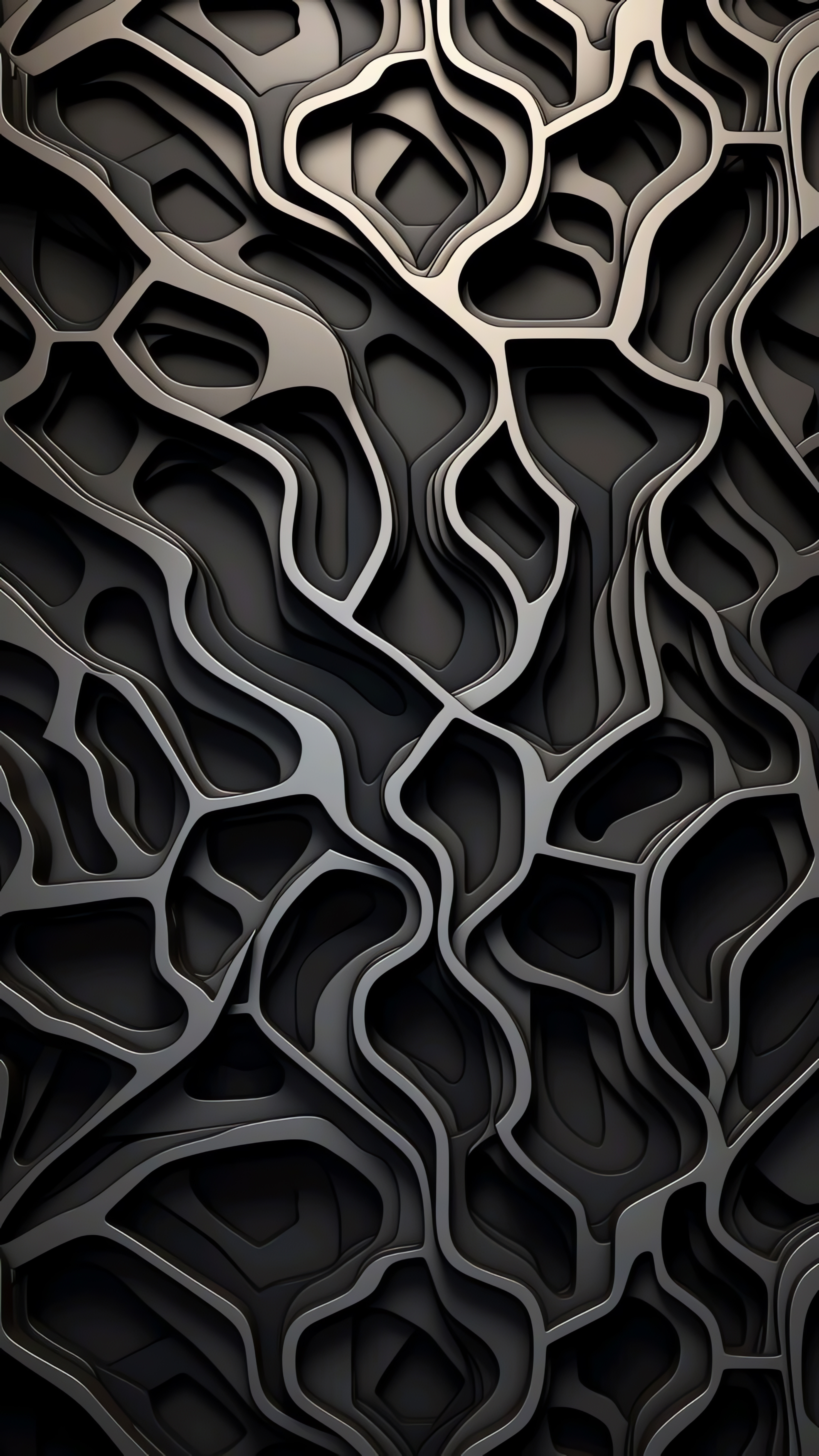 Gray, Abstract, Gradient, 3D Metallic Wallpaper, 4K, Retina