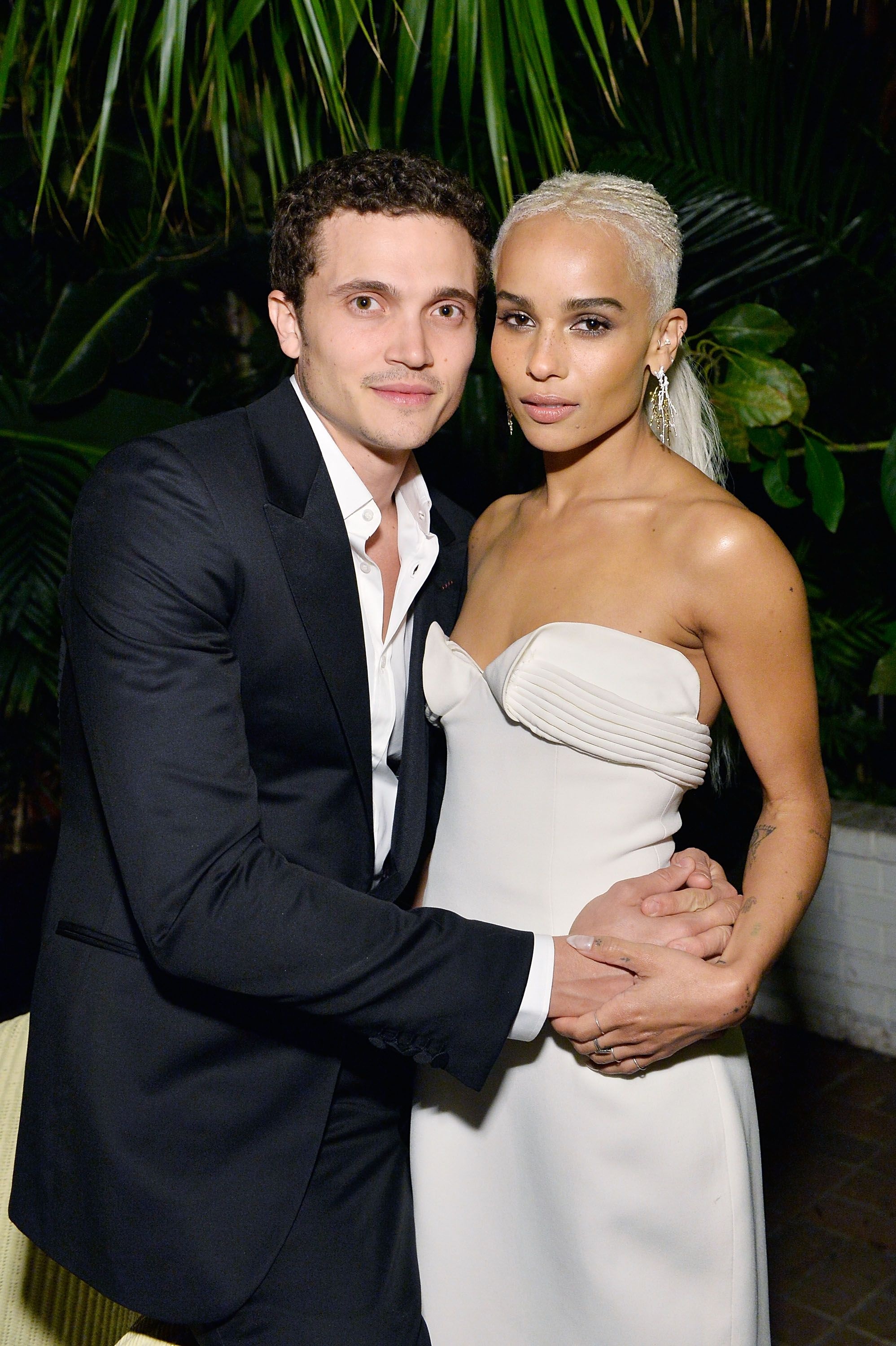 Zoe Kravitz, Karl Glusman, Matching jackets, Wedding fashion, 2000x3000 HD Phone