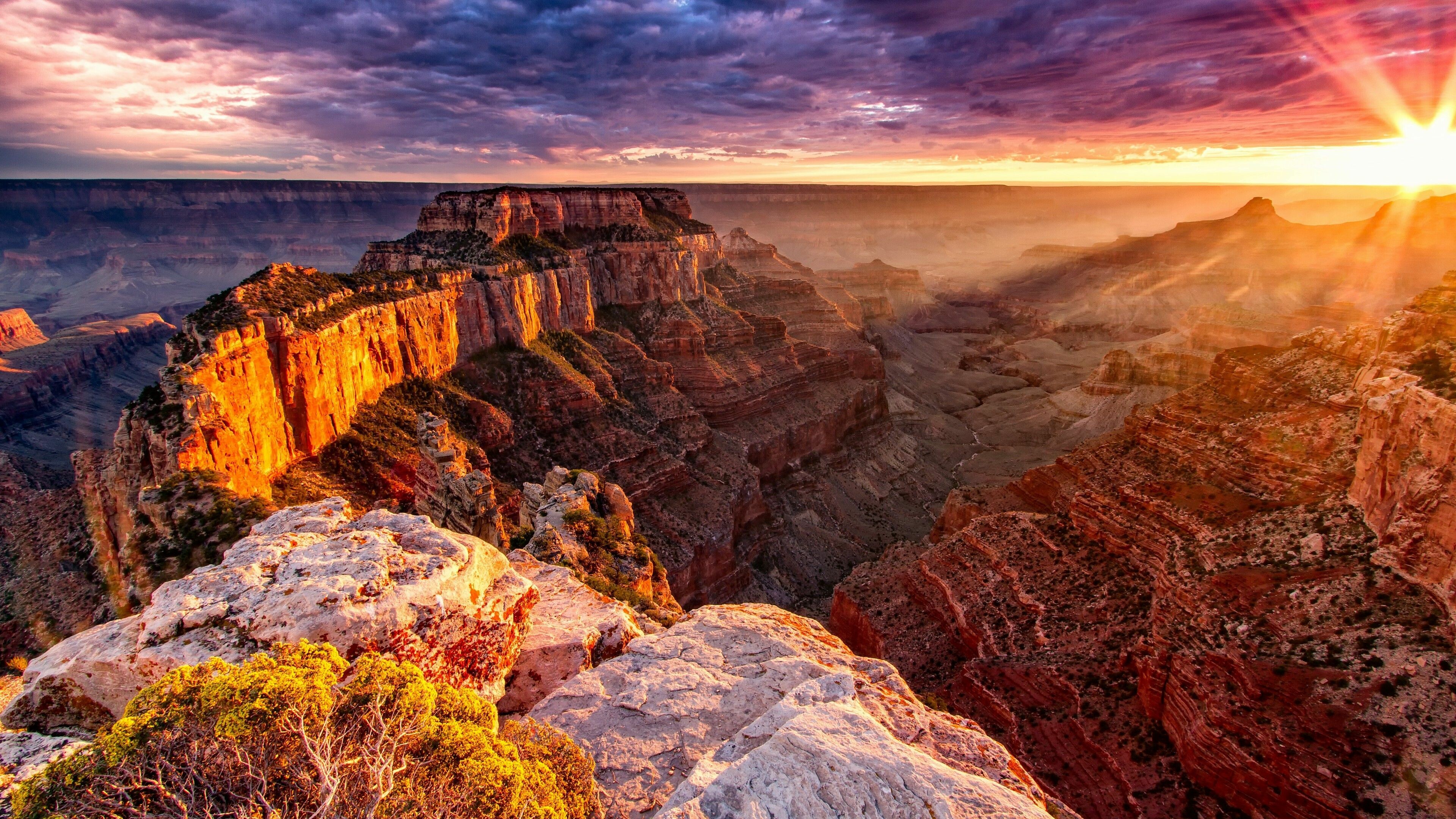 Sunset, Grand Canyon Wallpaper, 3840x2160 4K Desktop