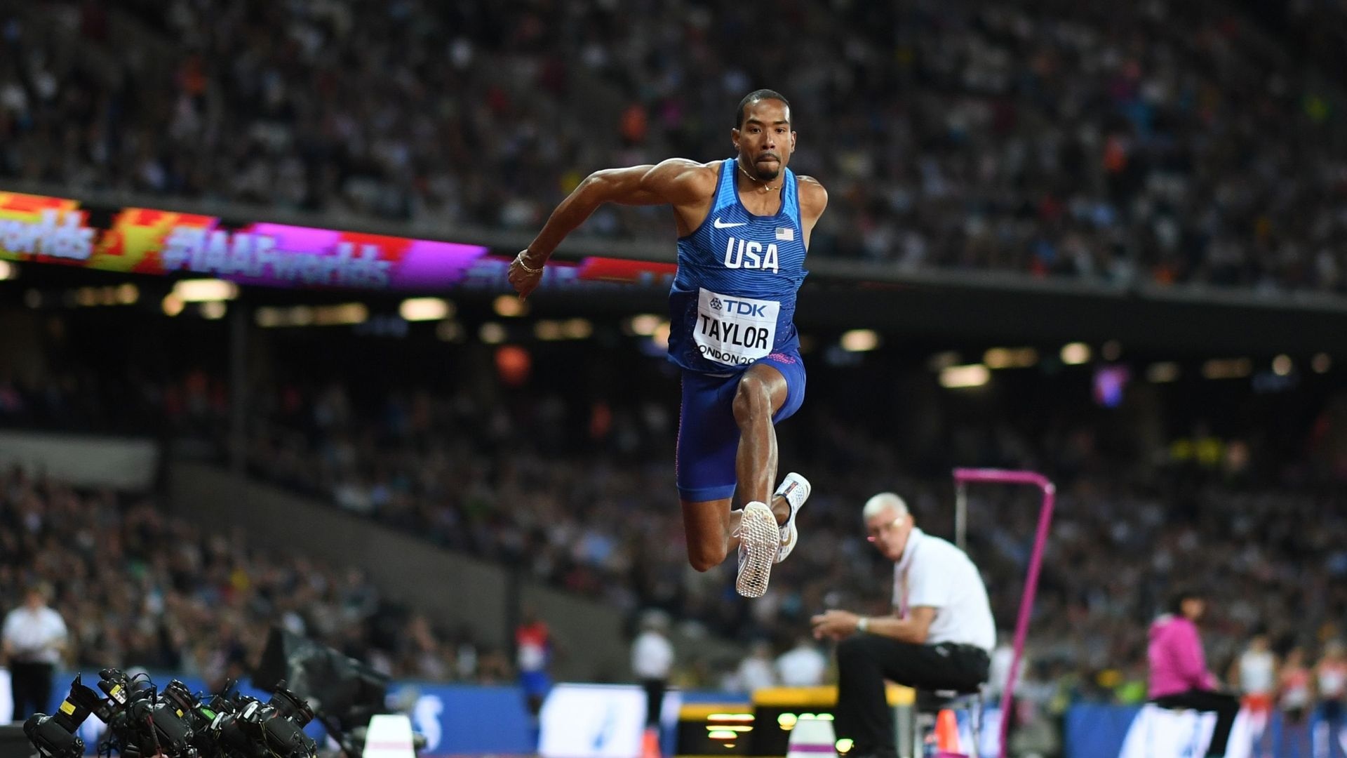 Christian Taylor, Champion du monde, Triple saut, 1920x1080 Full HD Desktop