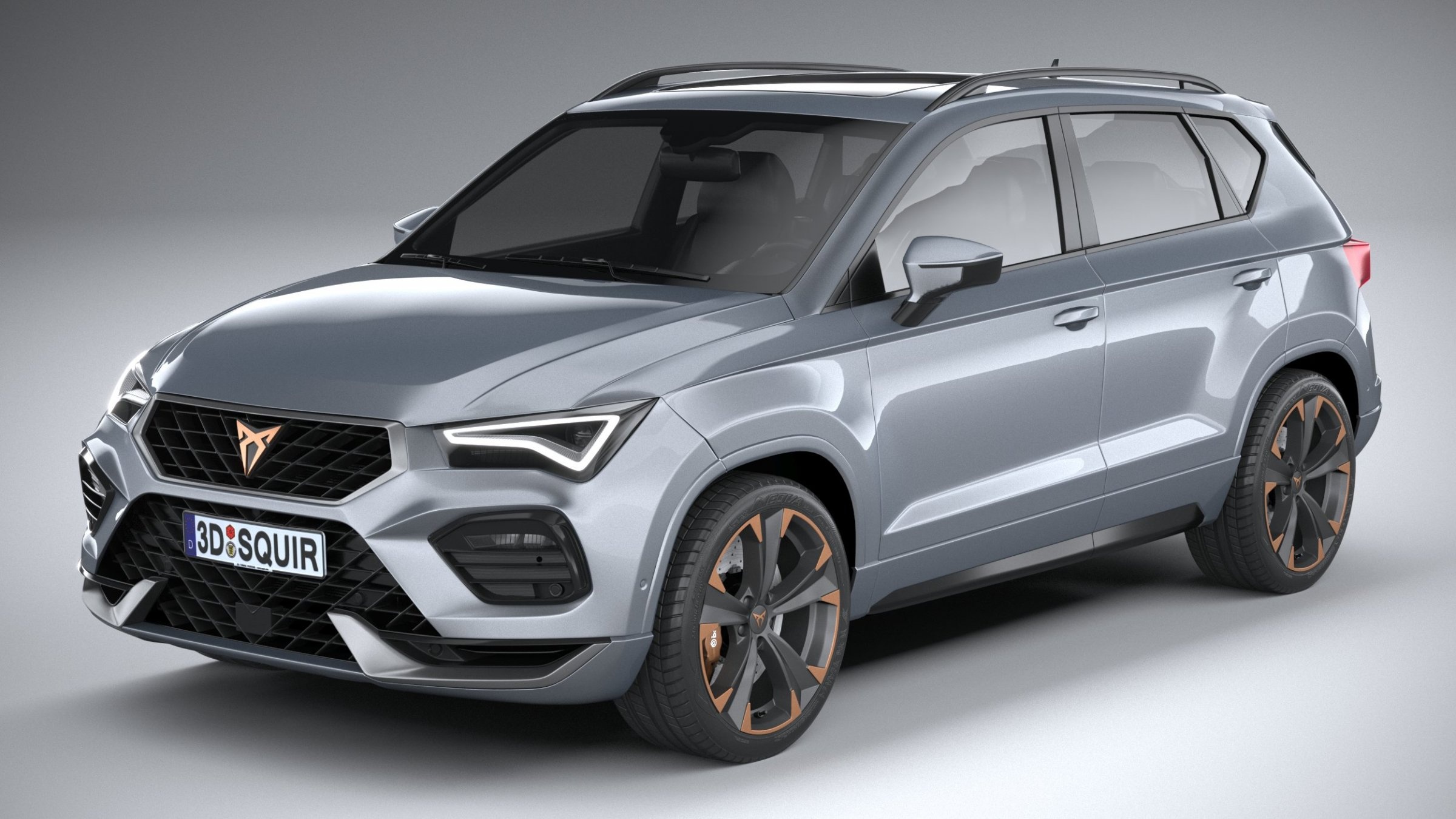 Seat Ateca, Cupra 2021, 3D model, Car, 2400x1350 HD Desktop
