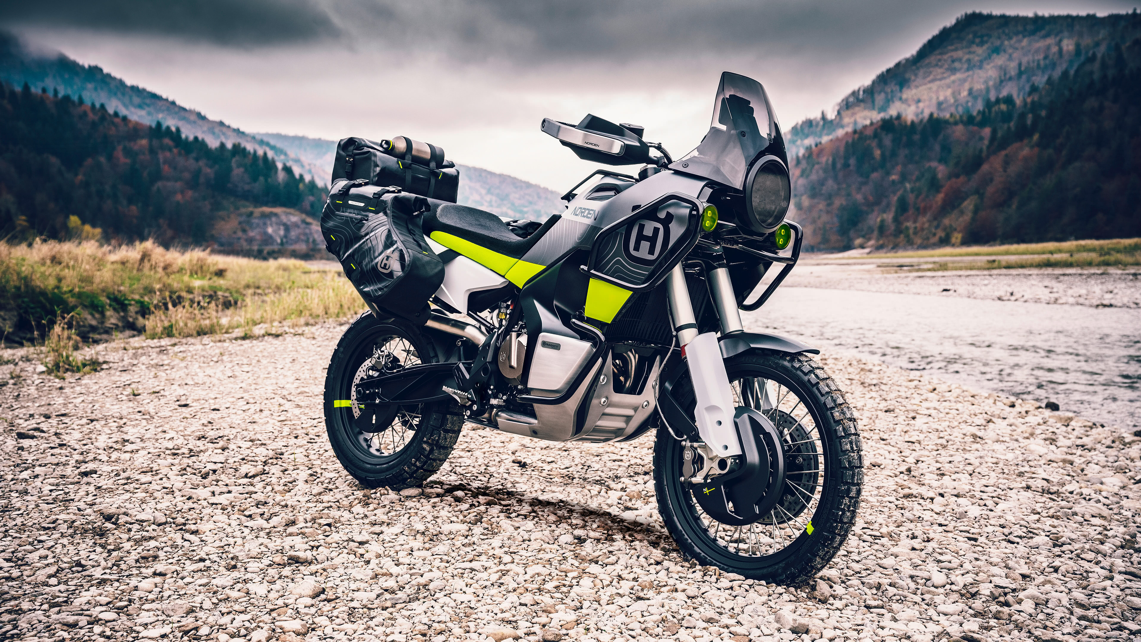 Husqvarna Norden 901, Ultra HD wallpaper, Adventure motorcycle, Gravel road wanderer, 3840x2160 4K Desktop