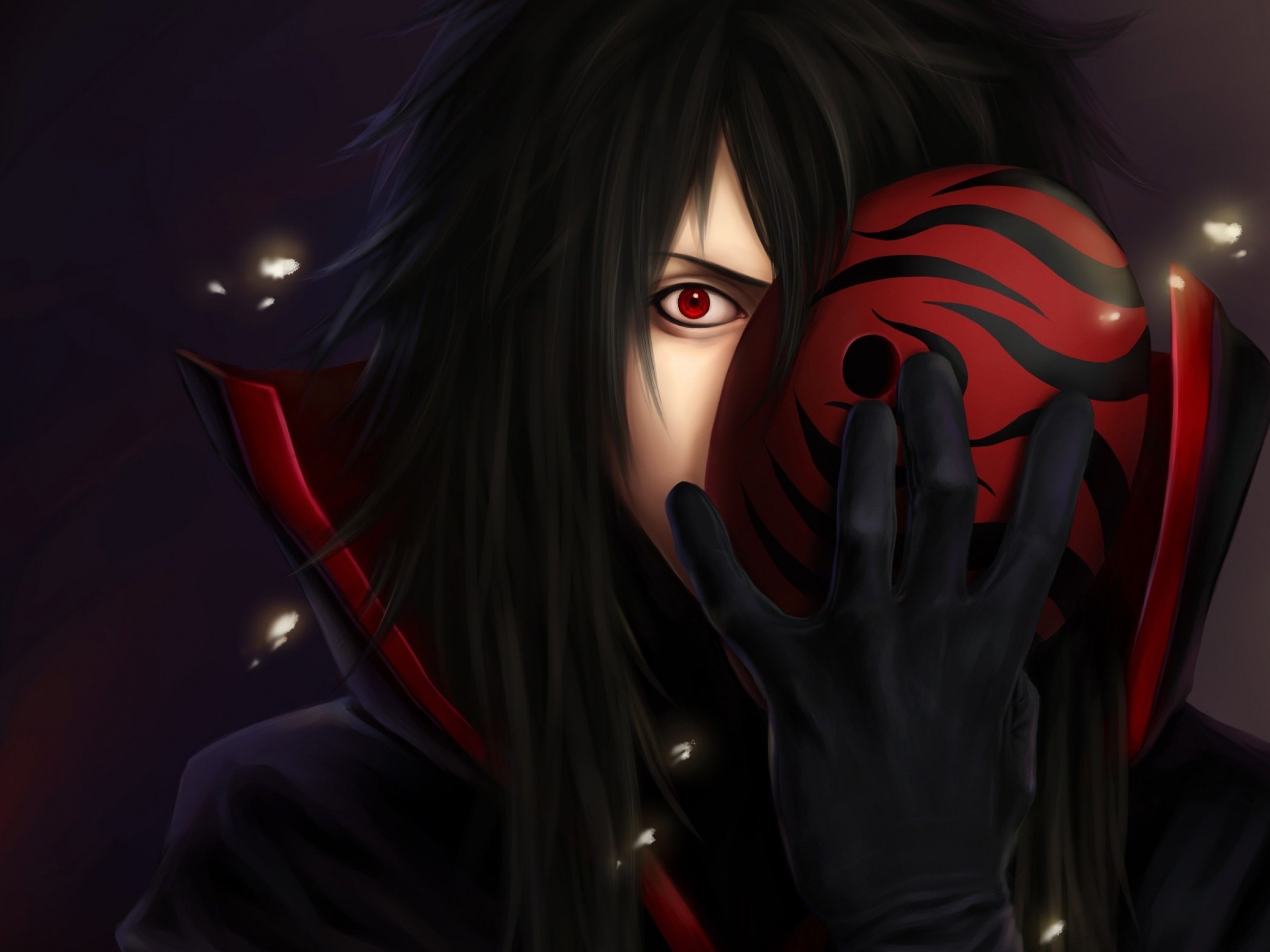 Madara Uchiha, Tobi mask, Sharingan eye, HD Desktop wallpaper