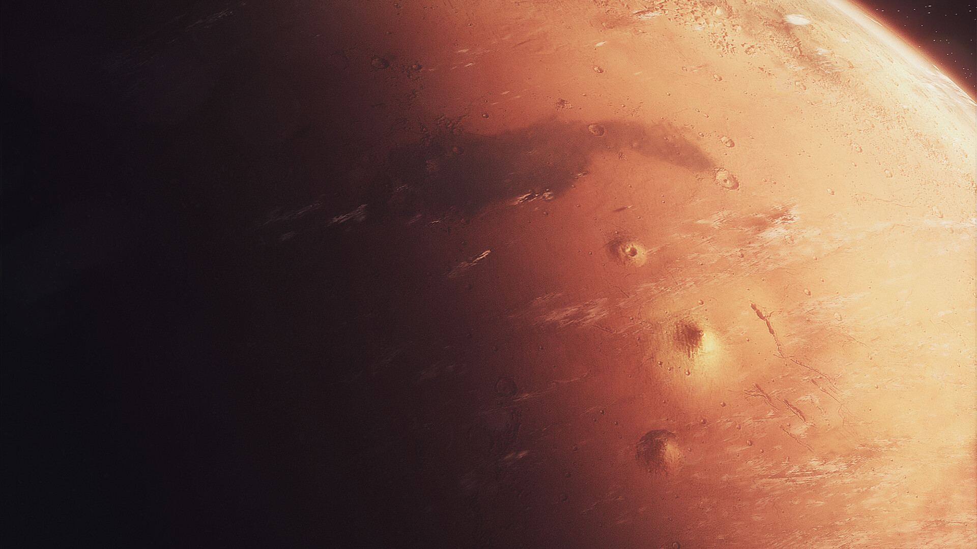 Mars, Sci-fi Mars, HD background, Futuristic landscapes, 1920x1080 Full HD Desktop