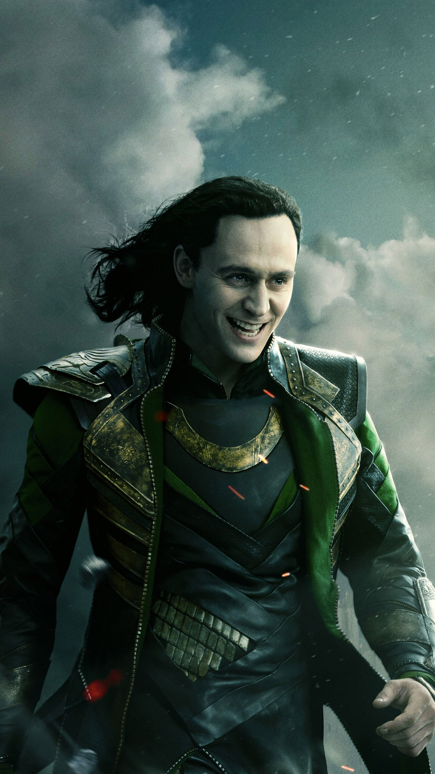 Tom Hiddleston, Loki Dark World action, 1440x2560 HD Phone