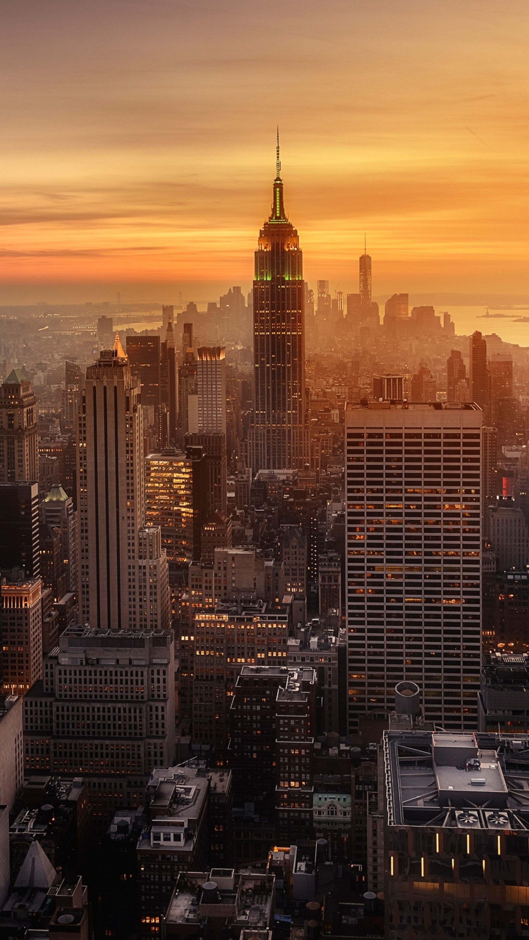 Manhattan Skyline, Travels, Evening cityscape, Stunning HD visuals, 2160x3840 4K Phone