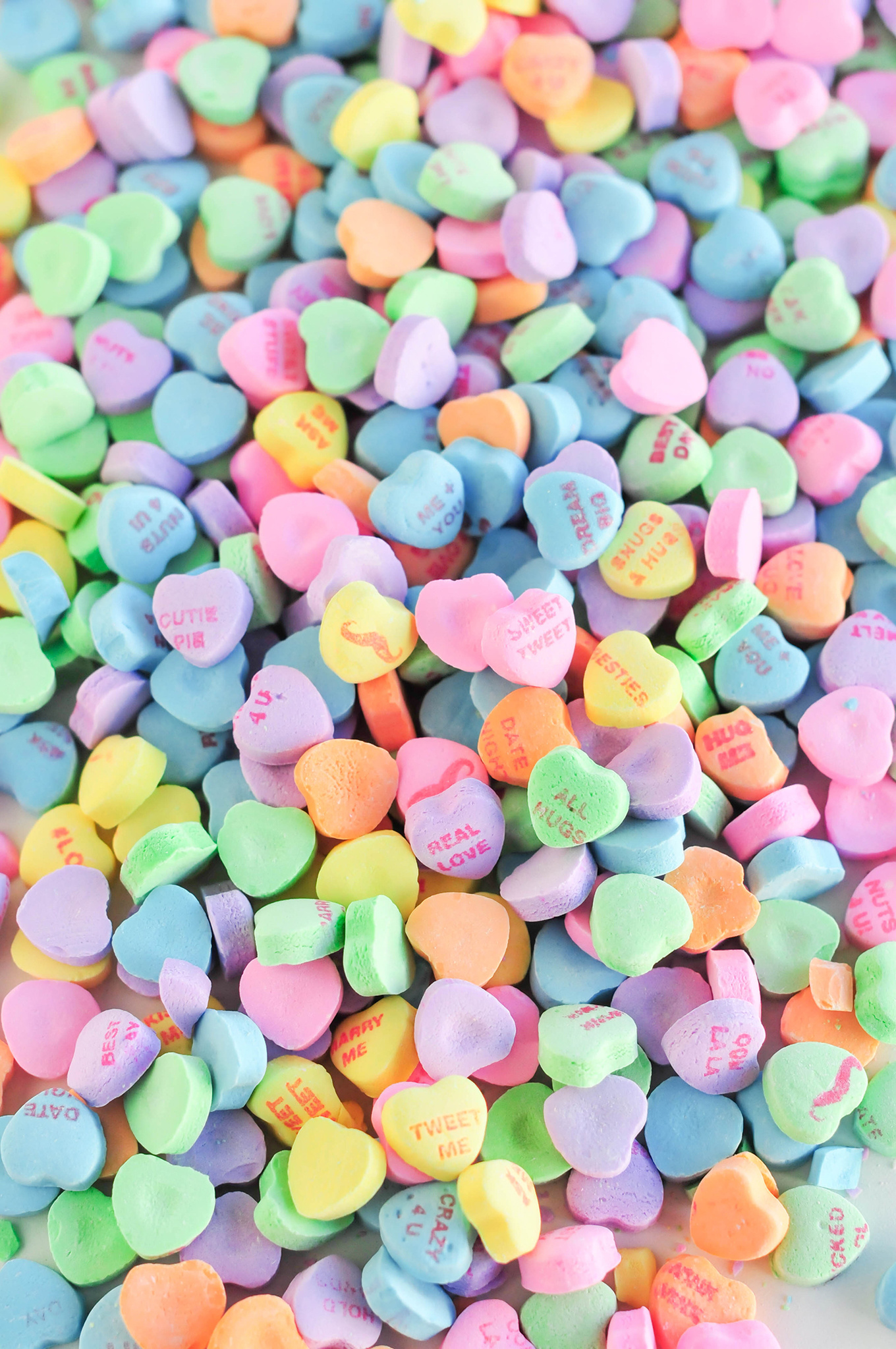 Hearts, Candy Wallpaper, 1360x2050 HD Phone