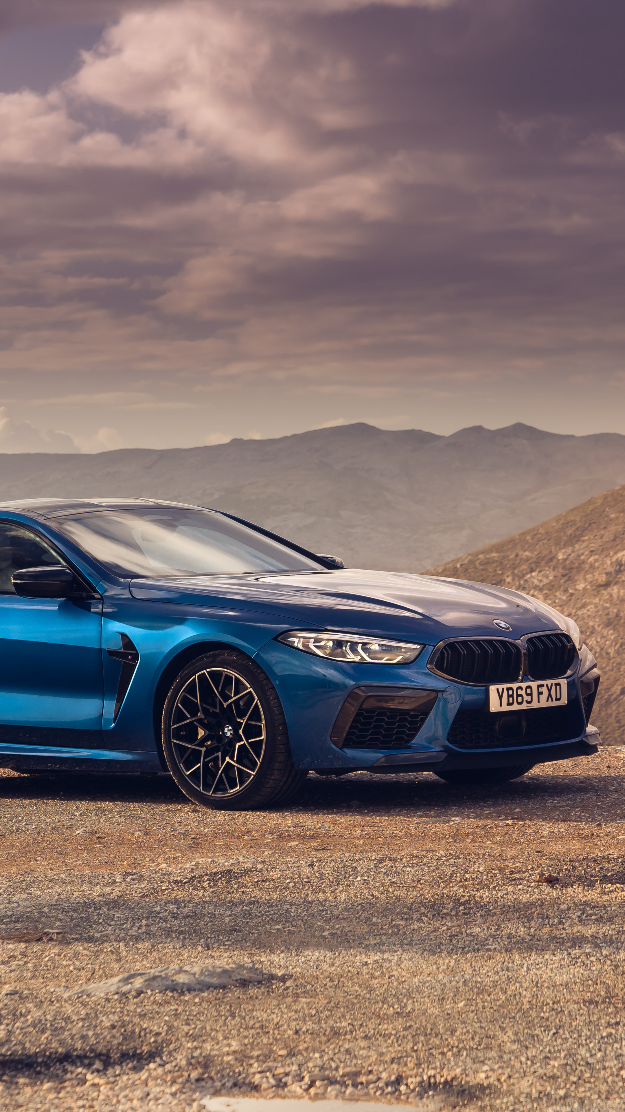2020 BMW M8, Competition, Side View, Auto, Precision, 2160x3840 4K Phone