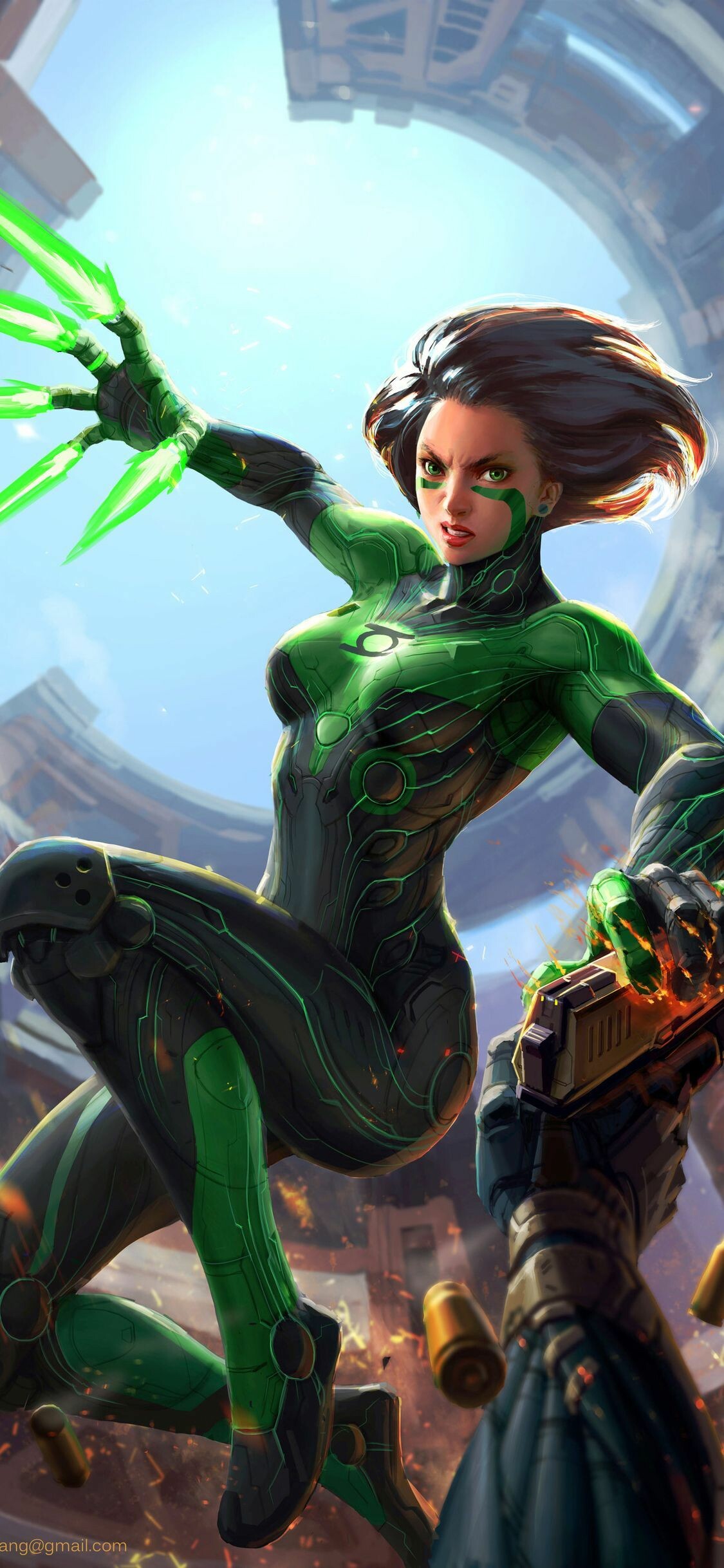 Jessica Cruz, Green Lantern Wallpaper, 1130x2440 HD Phone