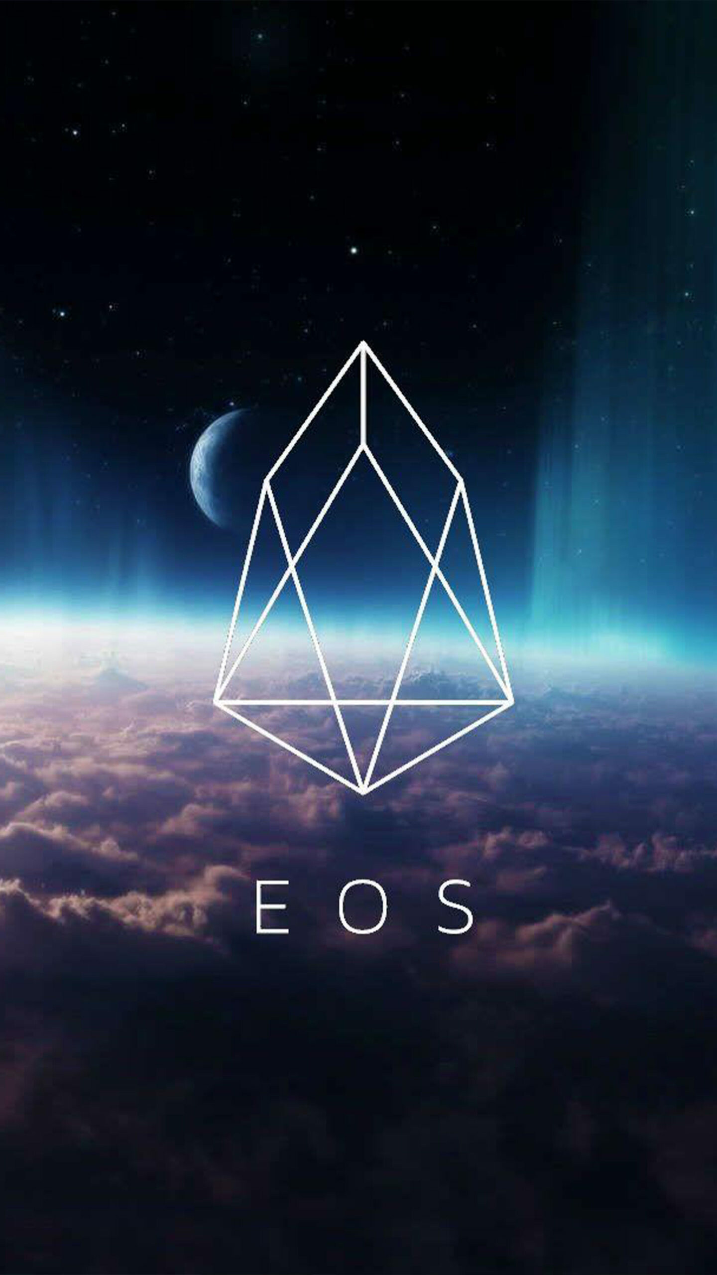 EOS cryptocurrency logo, 4K Ultra HD, Mobile wallpaper, 1440x2560 HD Phone