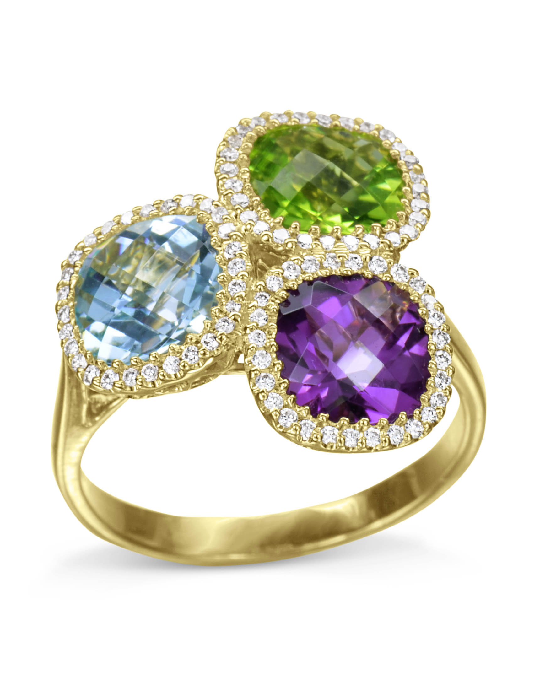 Peridot, Aquamarine, Amethyst, Turgeon Raine ring, 1720x2150 HD Phone