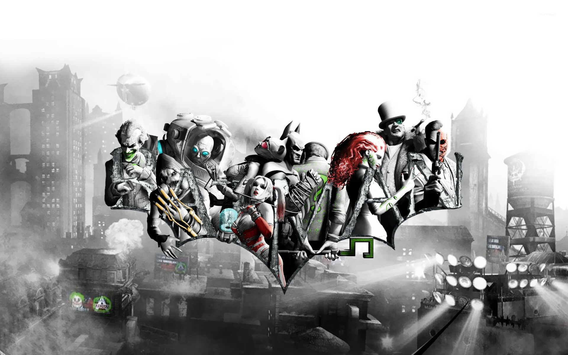 Batman: Arkham City, Dark knight vigilante, Gotham City's heroes, Epic gaming adventure, 1920x1200 HD Desktop