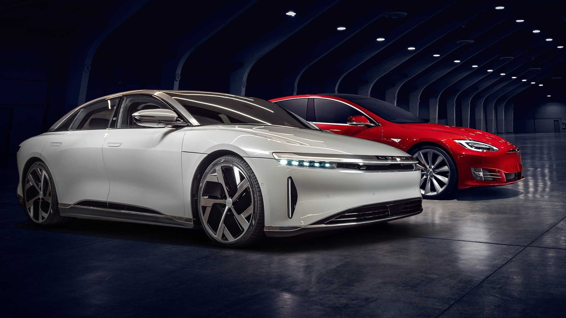 Air & Tesla Model S, Lucid Motors Wallpaper, 1920x1080 Full HD Desktop