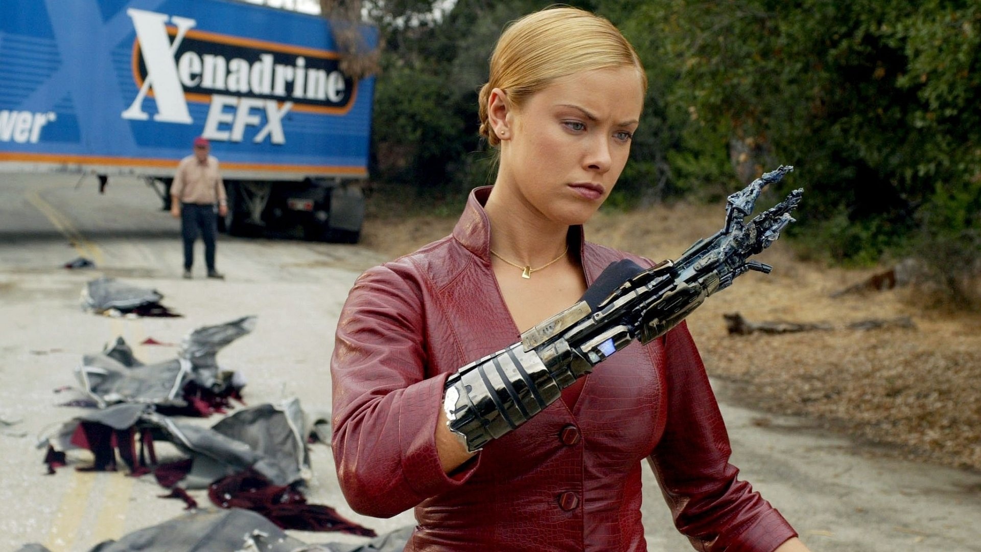 Terminator 3 movie, Blonde cyborg, Futuristic wallpaper, Female Terminator, 1920x1080 Full HD Desktop