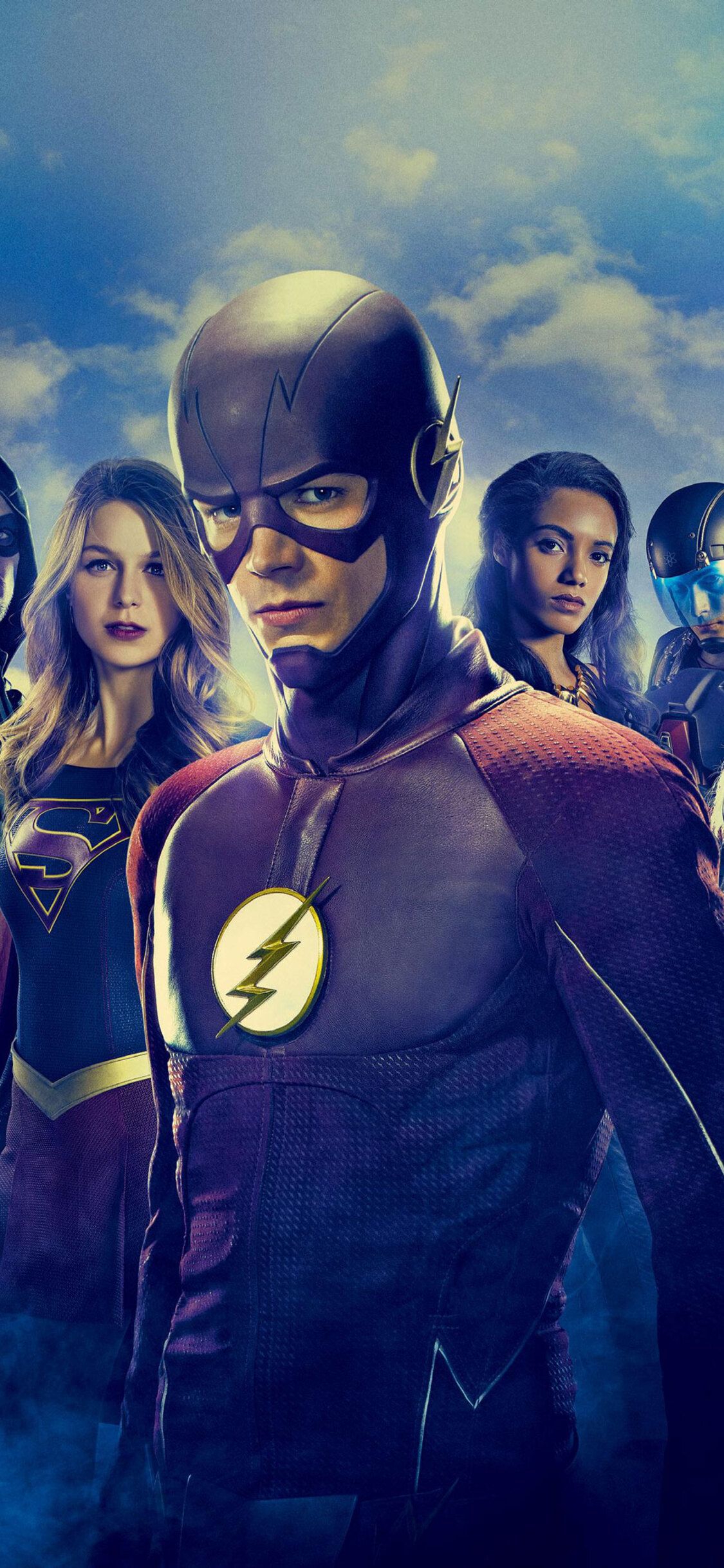 Flash, Supergirl, Arrow, TV series, 1130x2440 HD Phone