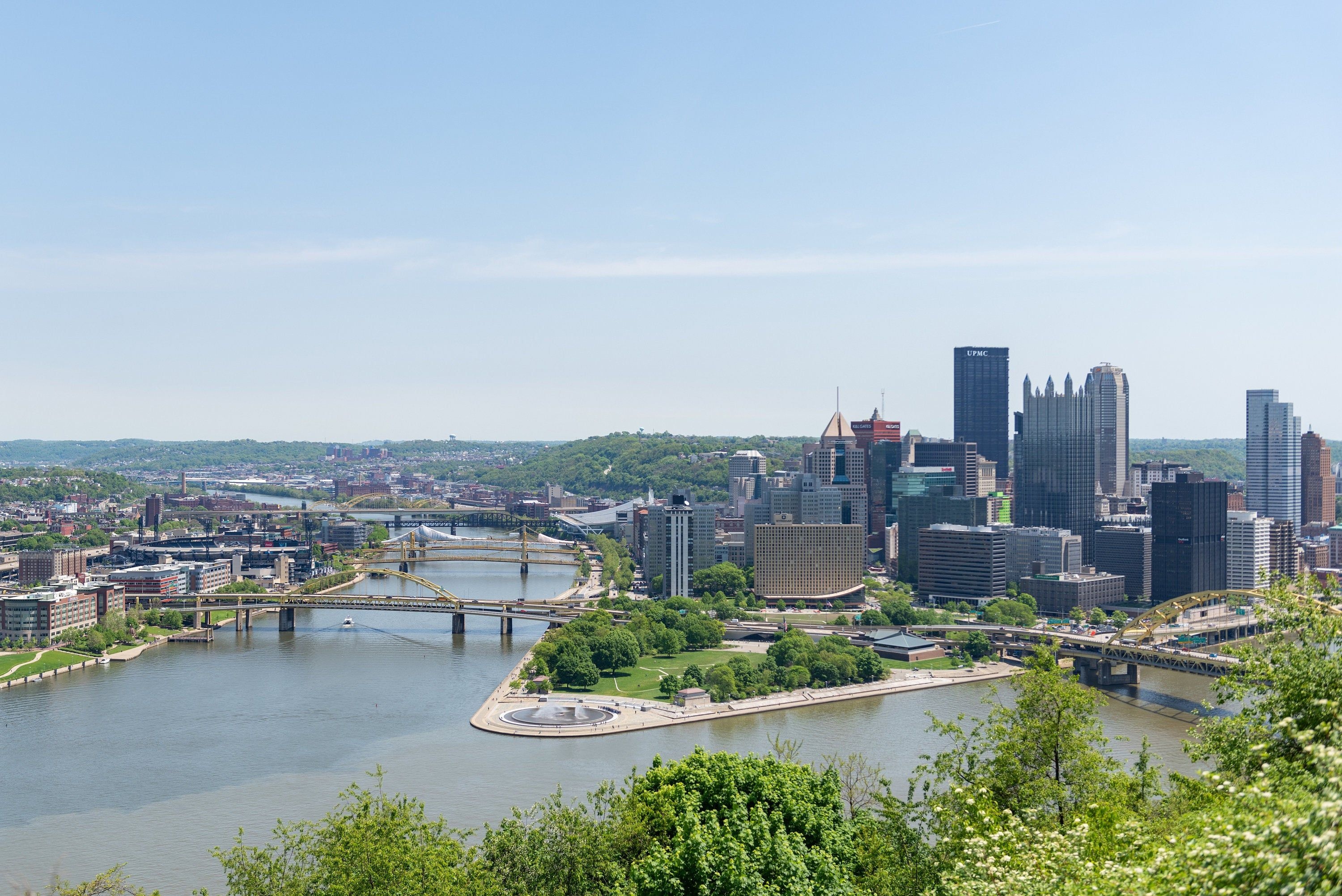 Allegheny and Monongahela rivers, Pittsburgh Skyline Wallpaper, 3000x2010 HD Desktop