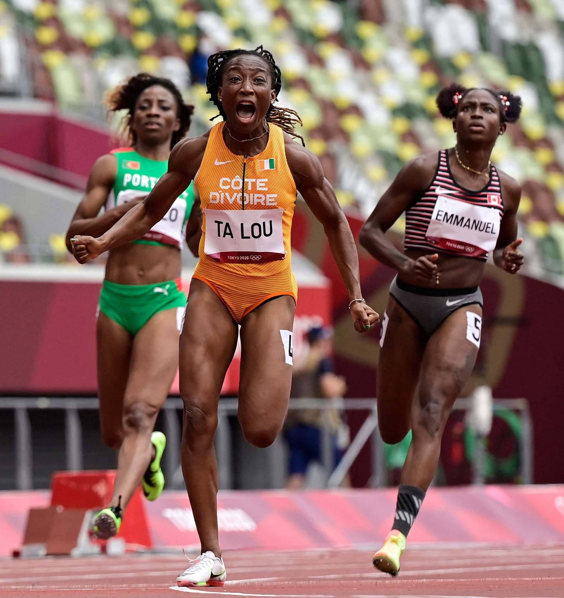 Marie-Josee Ta Lou, Tokyo Olympics day 7, Impressive photos, Memorable moments, 1940x2050 HD Phone