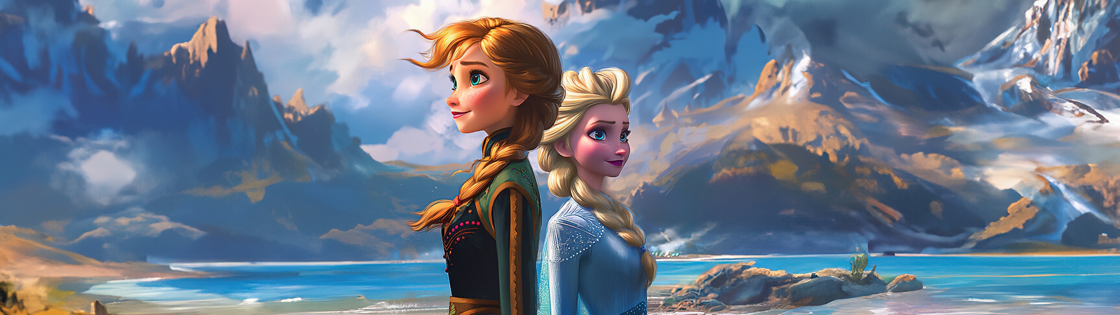 Frozen, Dual Monitor Wallpaper, 7680x2160 4K Desktop