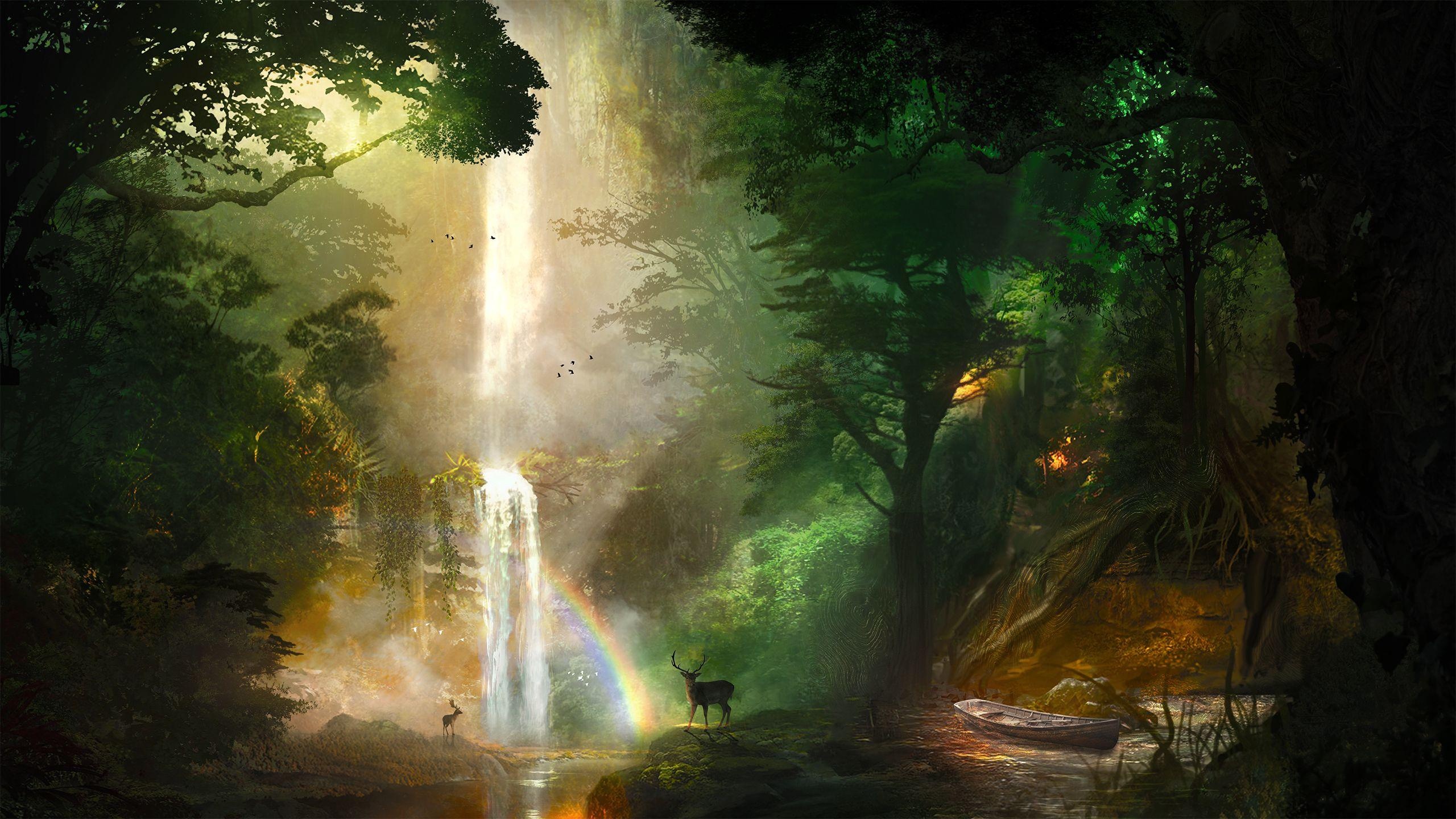 Forest, Nature Artwork Wallpaper, 2560x1440 HD Desktop