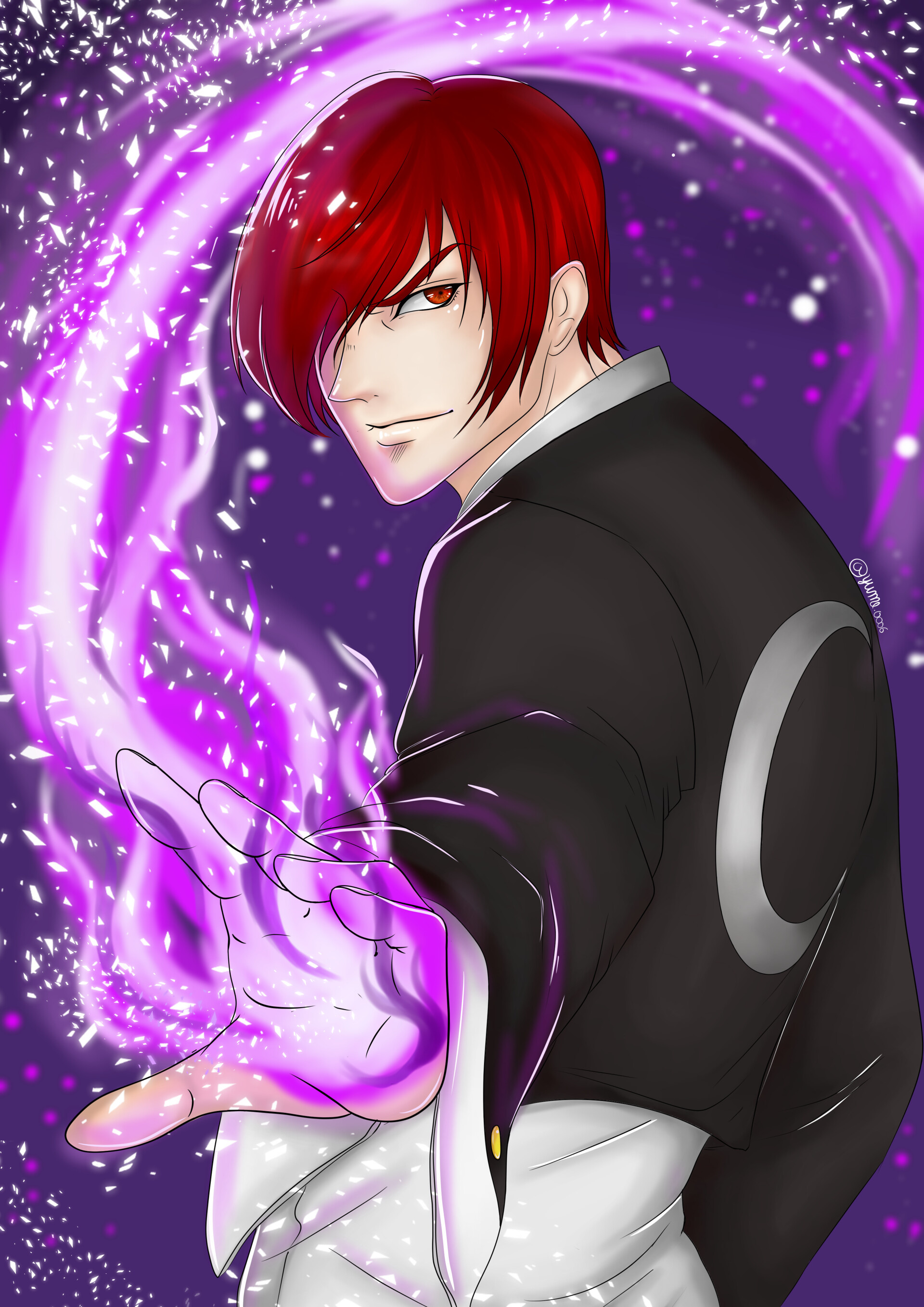 Iori Yagami, Gaming character, ArtStation showcase, Diego Santos, 1920x2720 HD Phone
