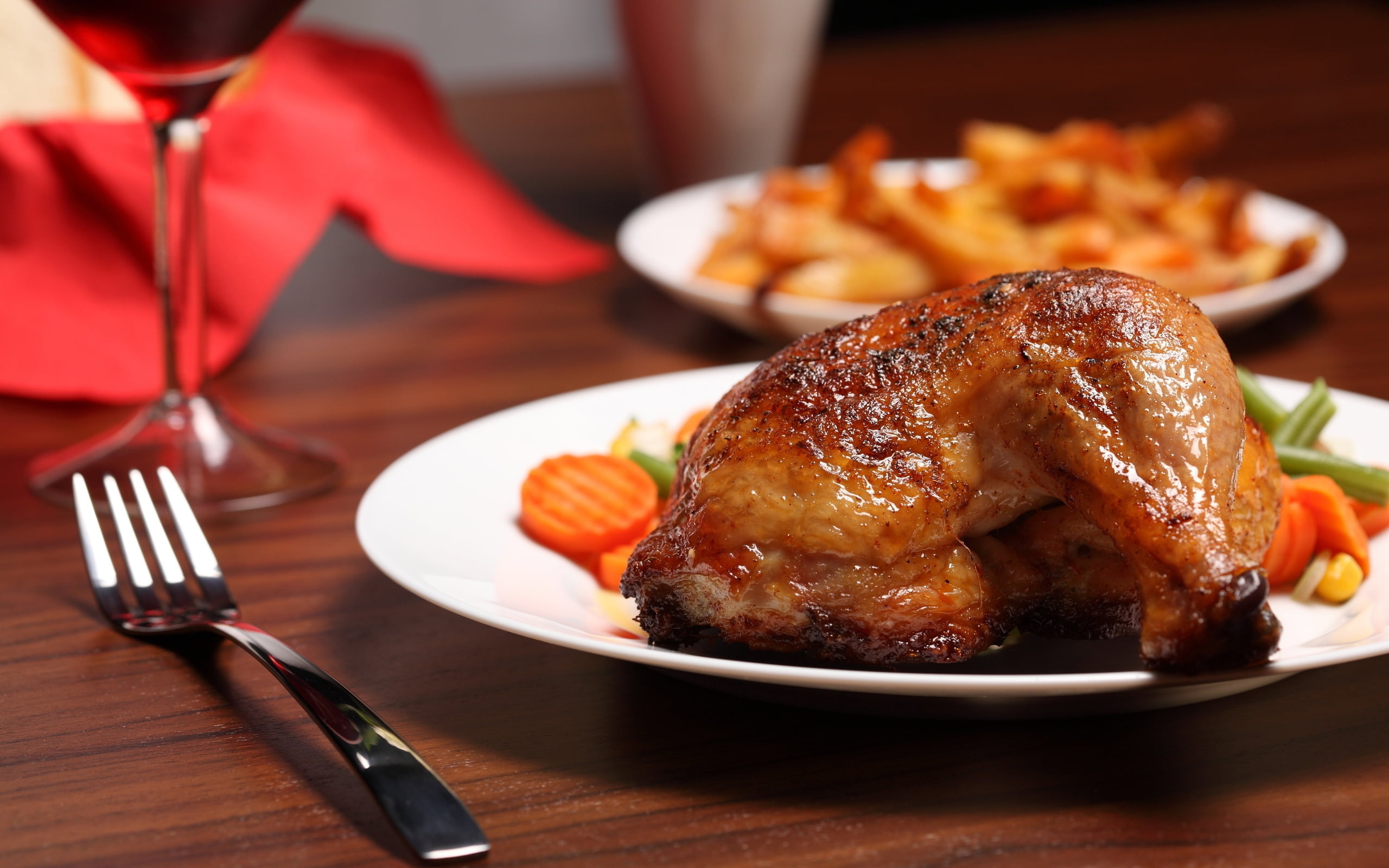 Grilled chicken, Savory flavors, Delicious dish, Succulent meat, 2560x1600 HD Desktop